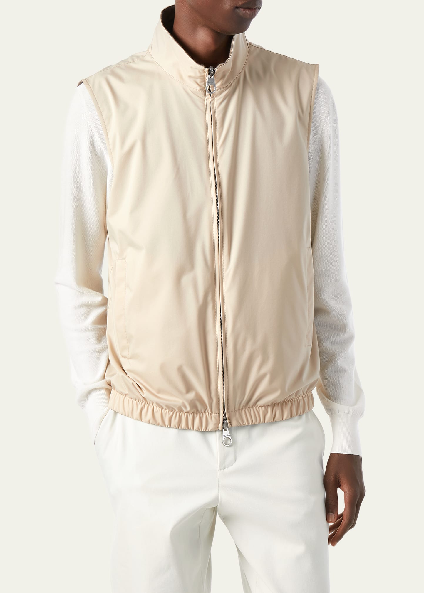 Loro Piana Men's Microfiber/Wool Reversible Zip Vest - Bergdorf