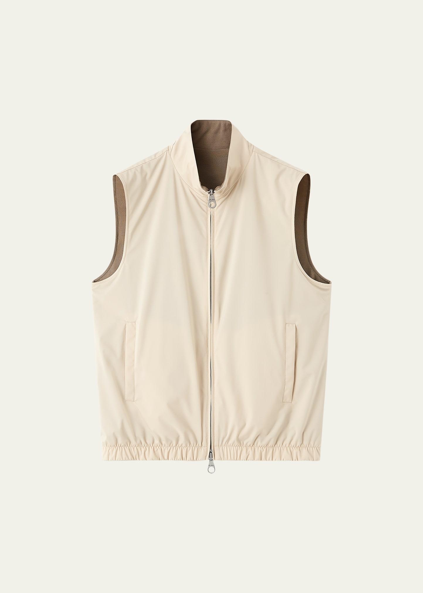 Loro Piana Men's Microfiber/Wool Reversible Zip Vest - Bergdorf