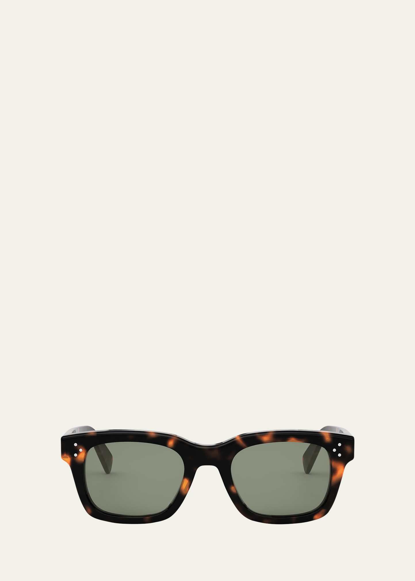 Men's Three Dots Acetate and Nylon Square Sunglasses