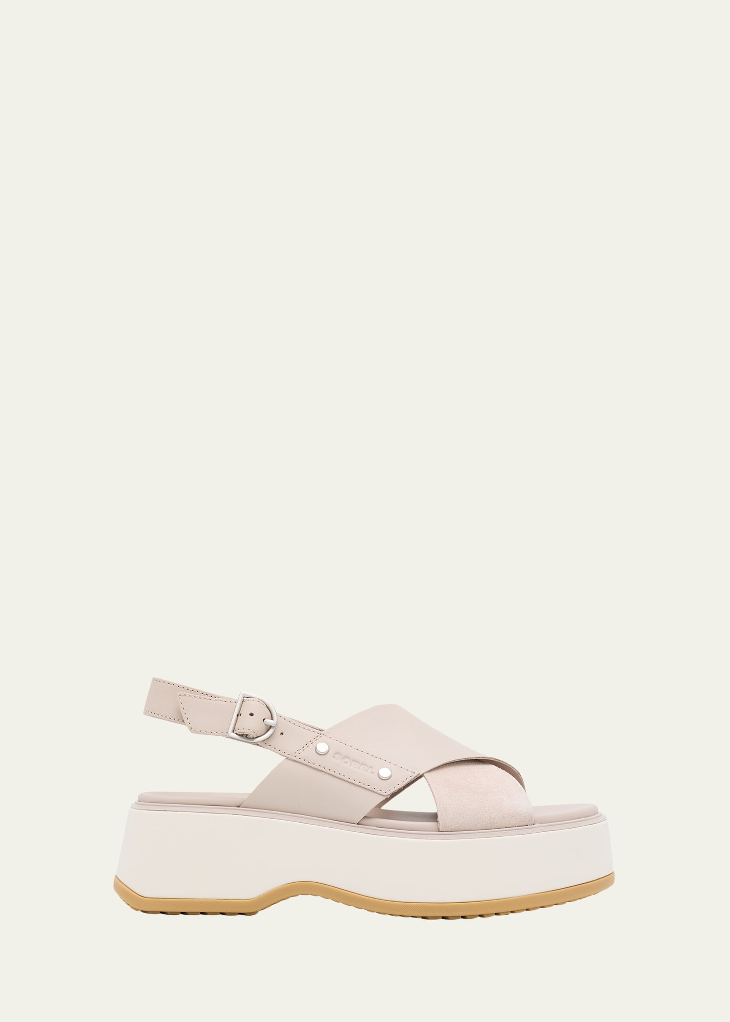 Sorel Dayspring Mixed Leather Crossover Comfort Sandals - Bergdorf