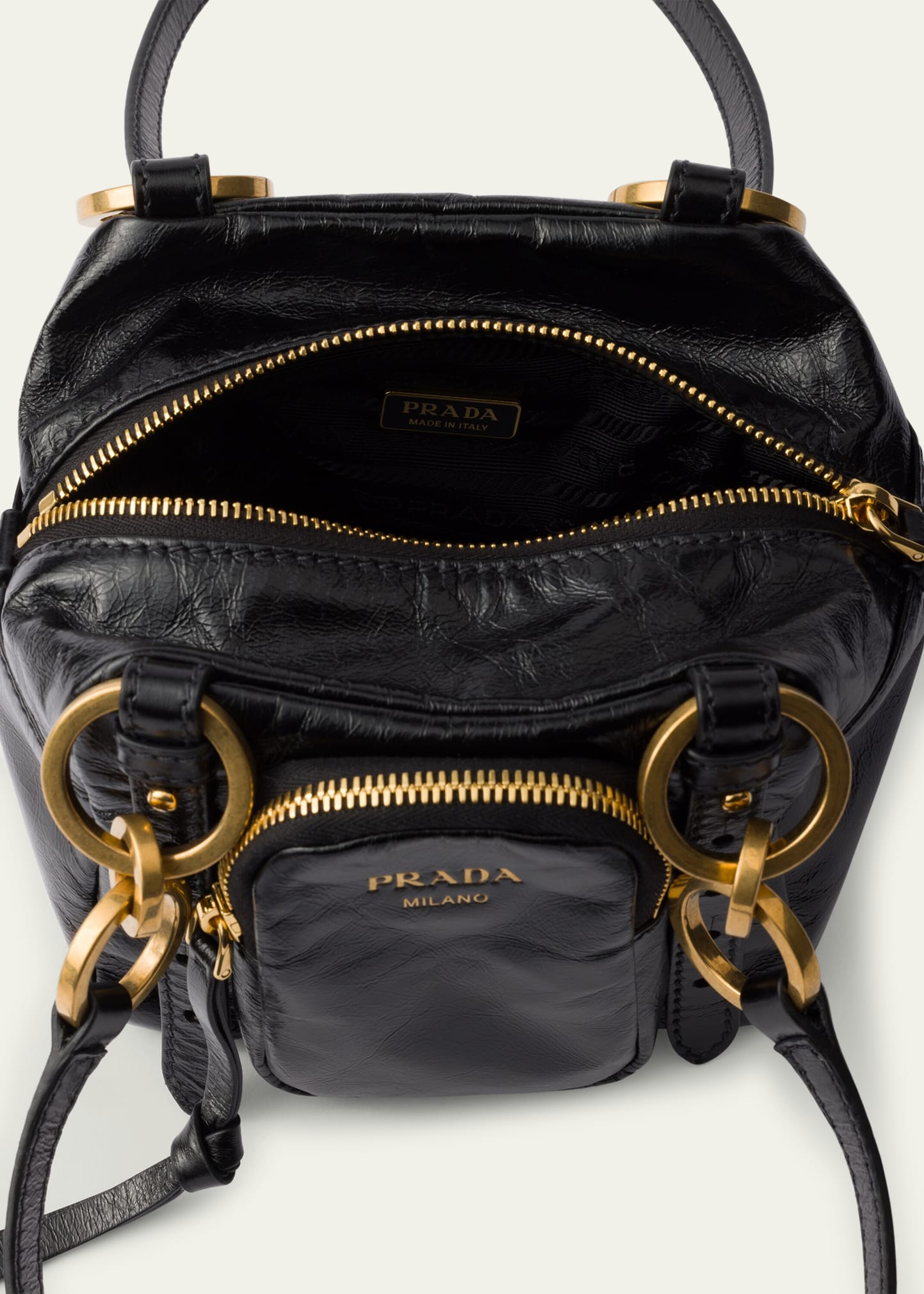 ハンドバッグ PRADA MINI DANGLE HANDBAG BLACK Prada Mini Dangle Handbag black | TheDoubleF