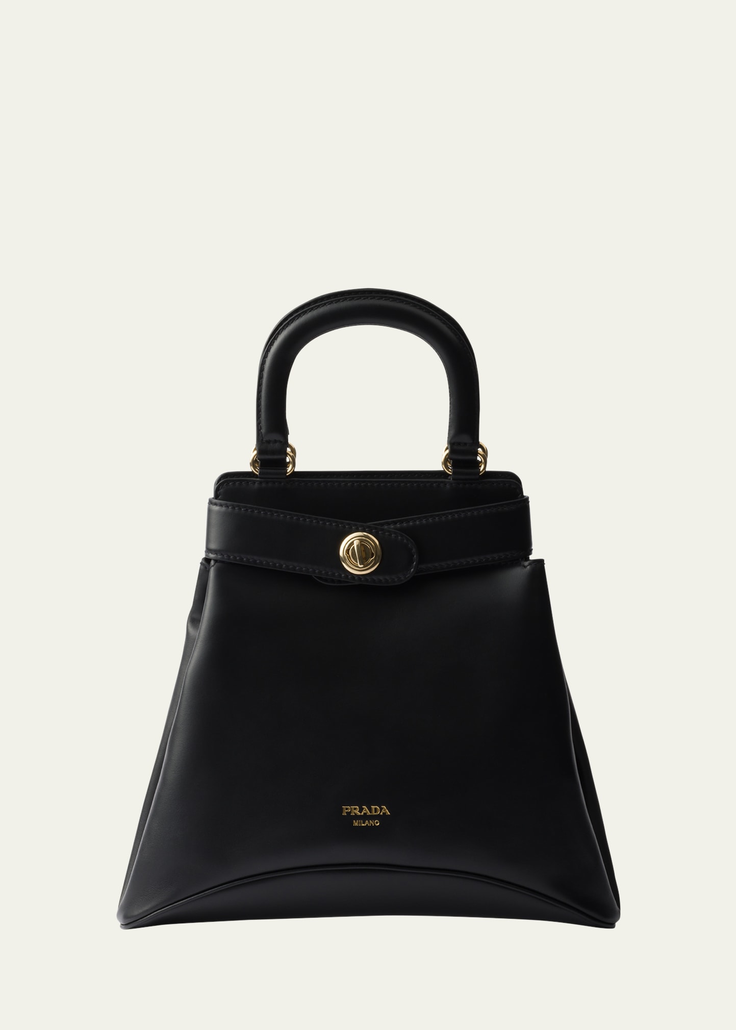 ハンドバッグ PRADA TOP-HANDLE BAG Prada Etude Buckle Leather Top-Handle Bag - Bergdorf Goodman