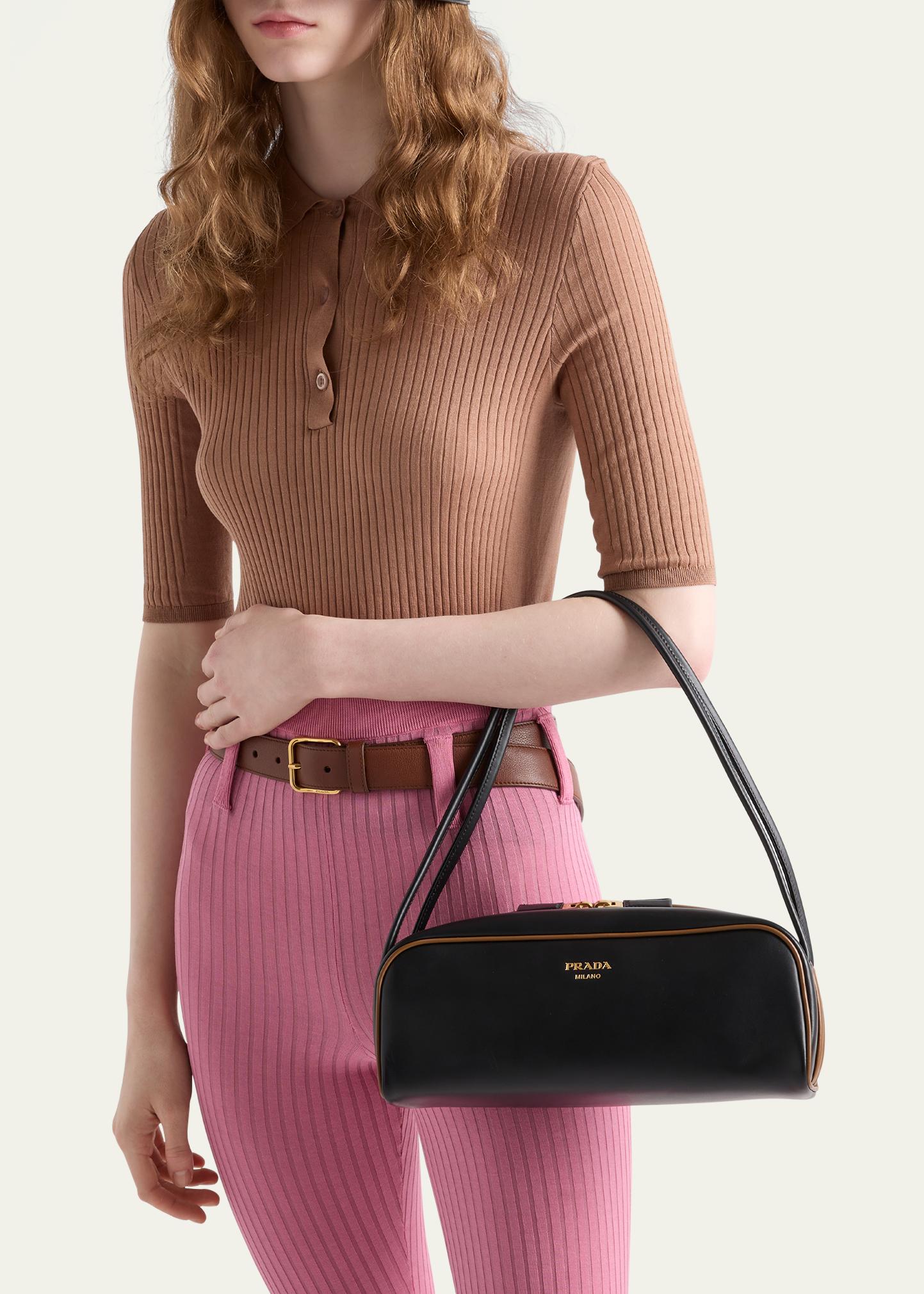 Prada Swing Bicolor Leather Shoulder Bag - Bergdorf Goodman