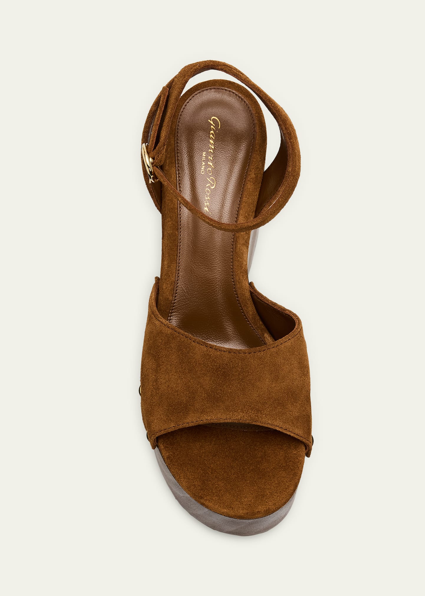 梵（SOYOGI)ウォルナット  ロータイプ  Ｇｏｏｄｆｏｒ 新品 Gianvito Rossi Suede Ankle-Strap Platform Sandals - Bergdorf Goodman