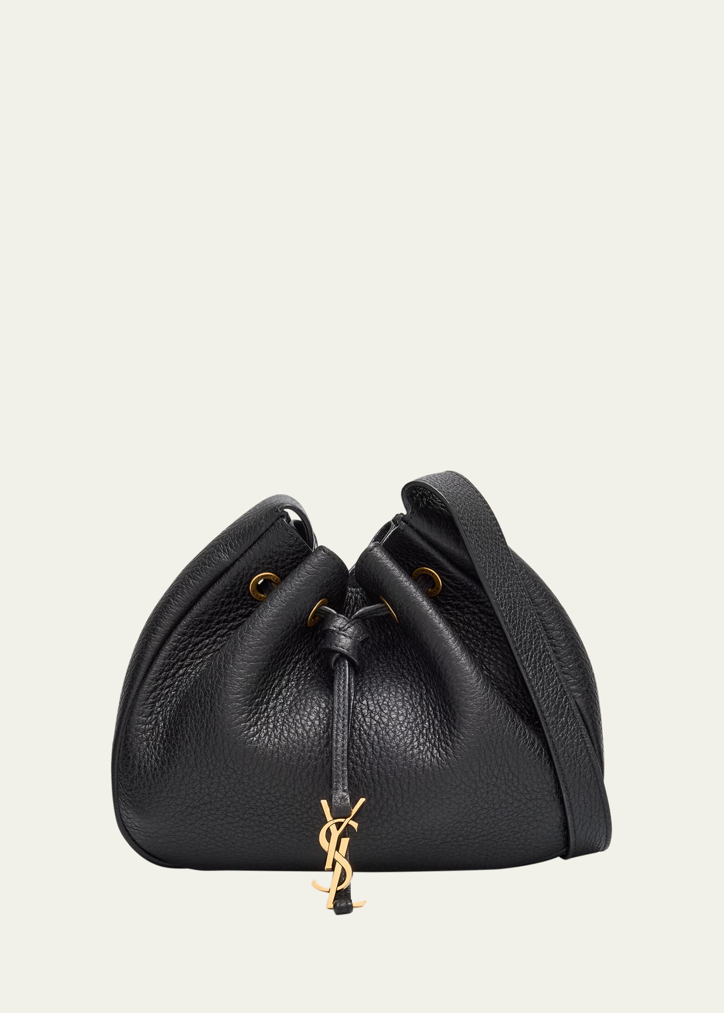 Saint Laurent Oxalis YSL Monogram Shoulder Bag in Raffia with
