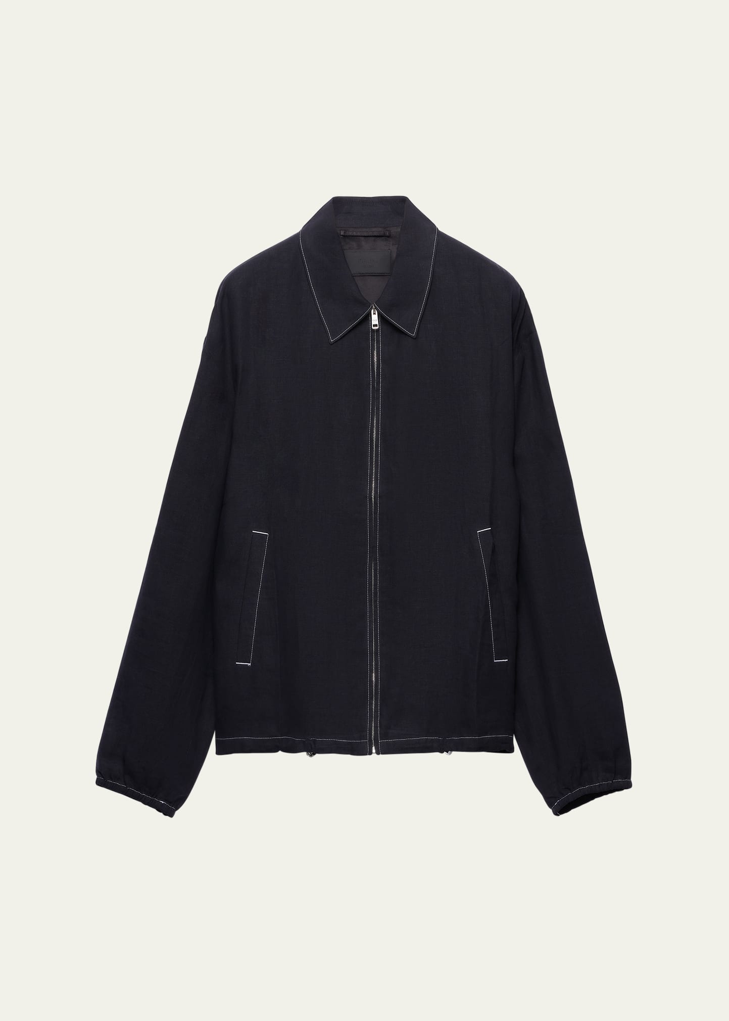 Prada Men's Linen Zip Jacket - Bergdorf Goodman