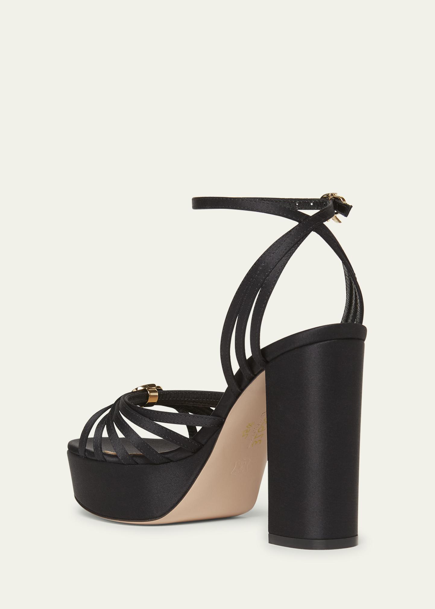 Gianvito Rossi Crepe Ankle-Strap Platform Sandals - Bergdorf Goodman