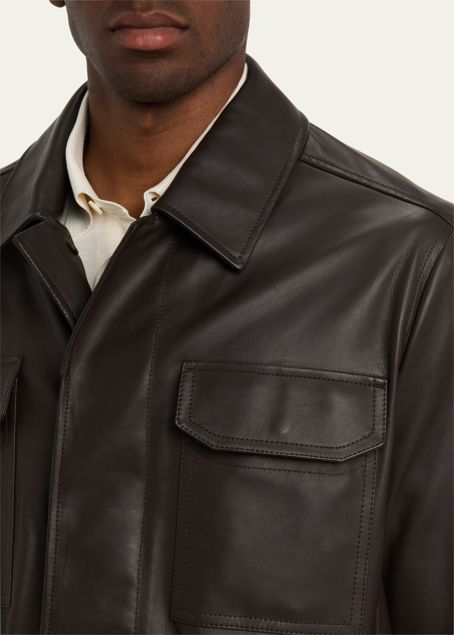 Brioni Men's Calfskin Field Jacket - Bergdorf Goodman