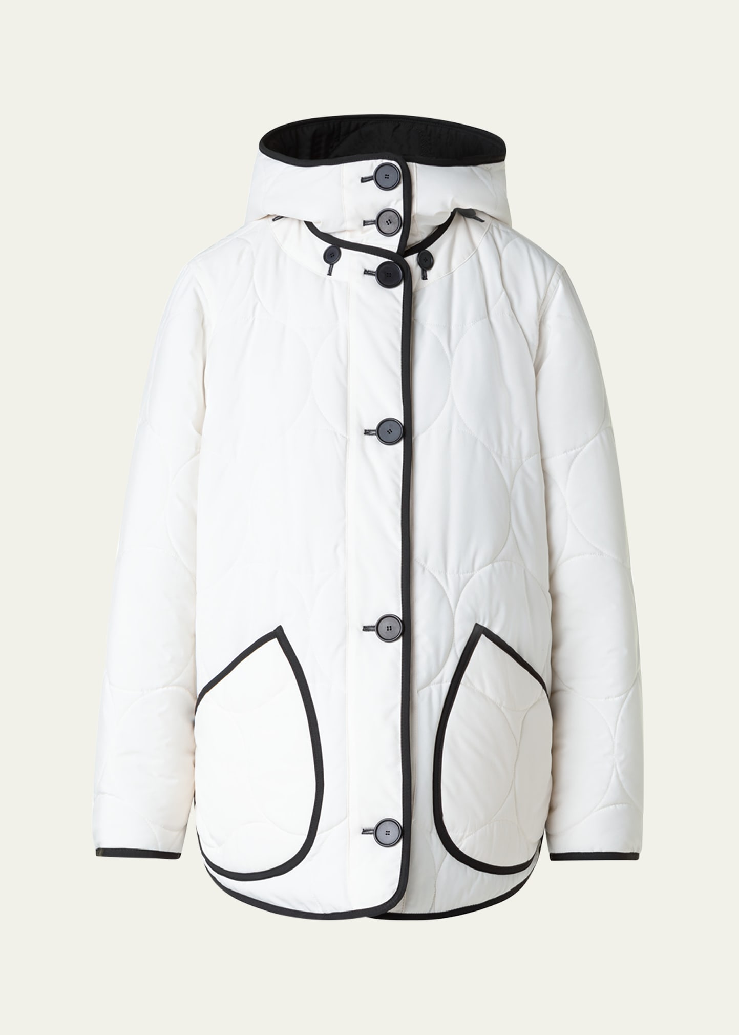 セール　Akris punto アクリスプント　リバーシブル　ドット　ジャケット Akris punto Reversible Techno Dot Quilted Jacket With Hood