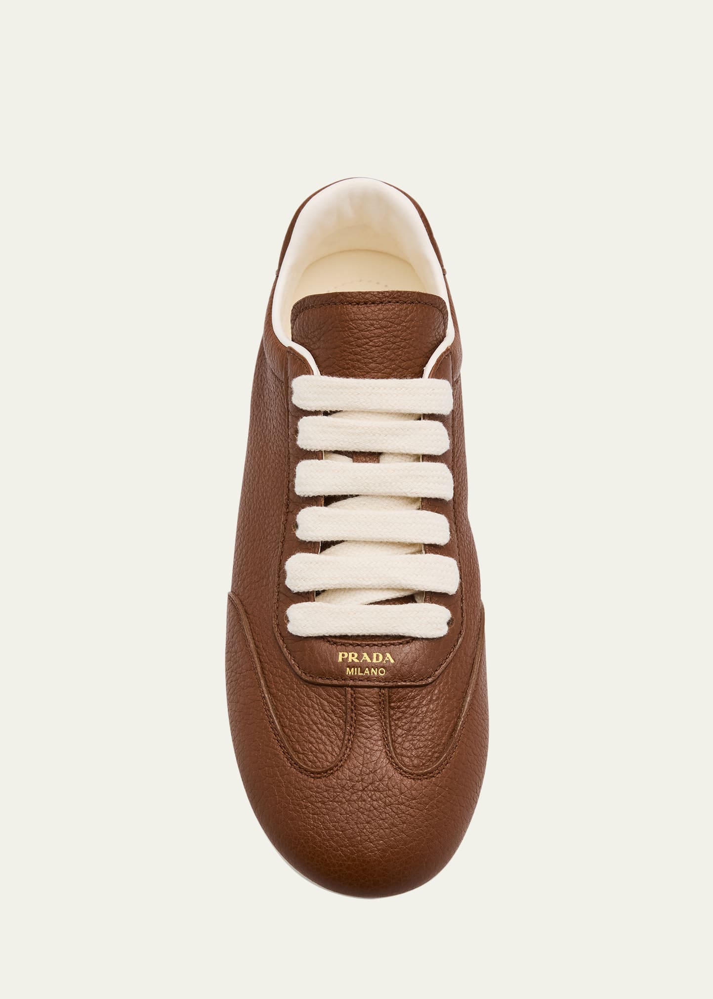 Prada Thin Leather Low-Top Sneakers - Bergdorf Goodman