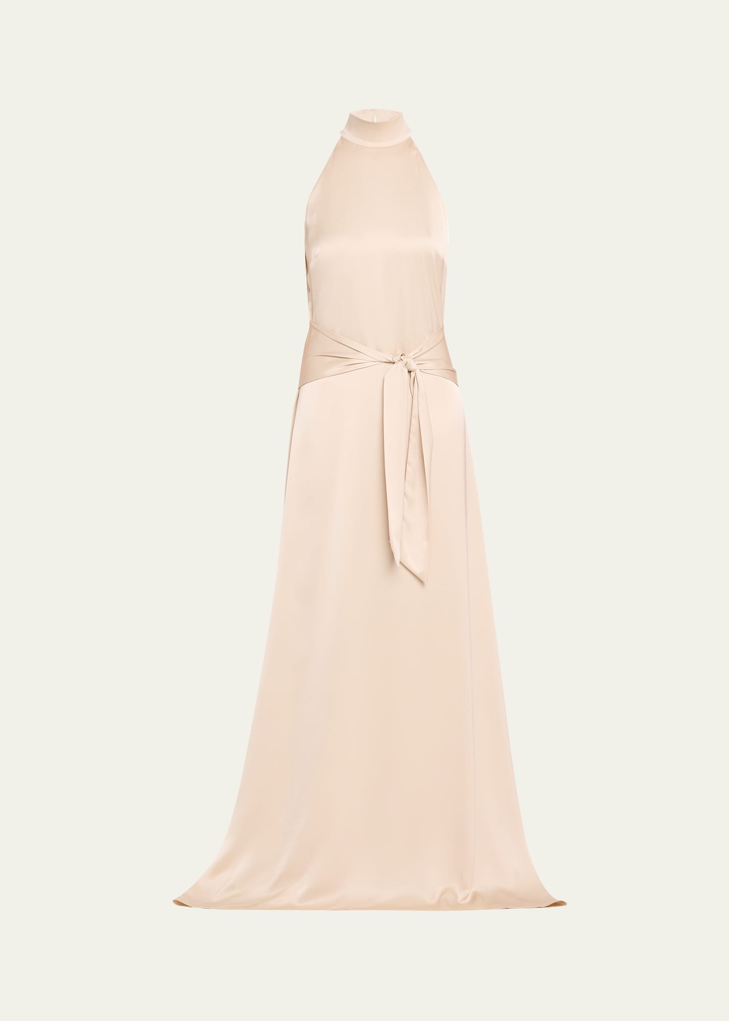 jocelyn tie-front satin maxi dress