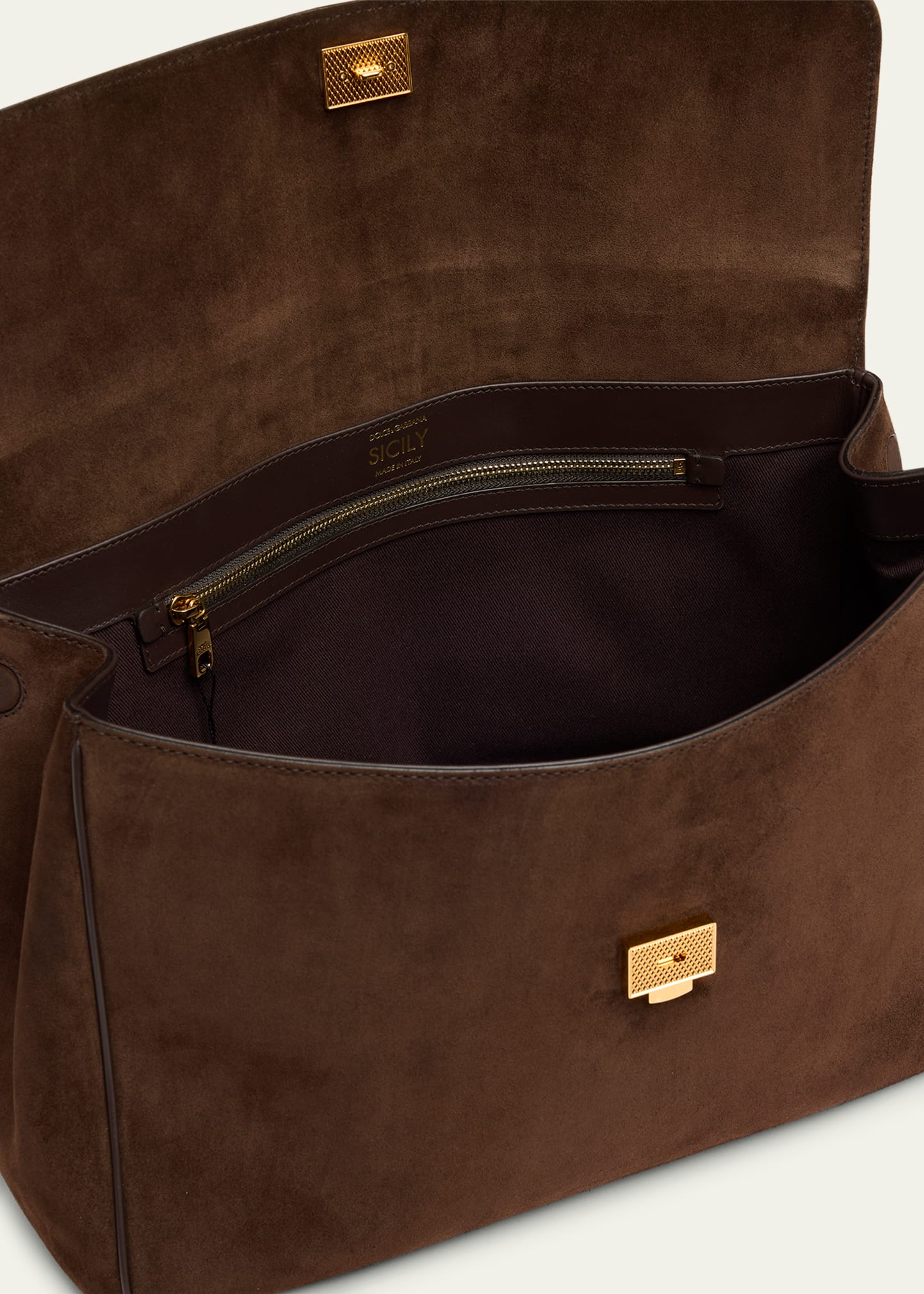 Dolce&Gabbana My Sicily Suede Top-Handle Bag - Bergdorf Goodman