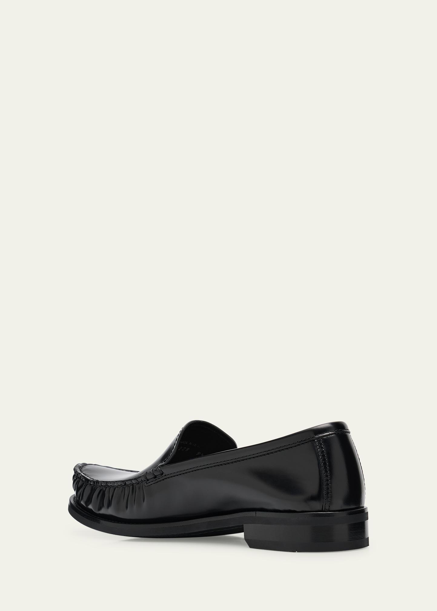 Prada 2DG149 Mens Black Leather Penny Loafer Lug Sole Shoes Size 6 Made in Italy Prada Men main image 2