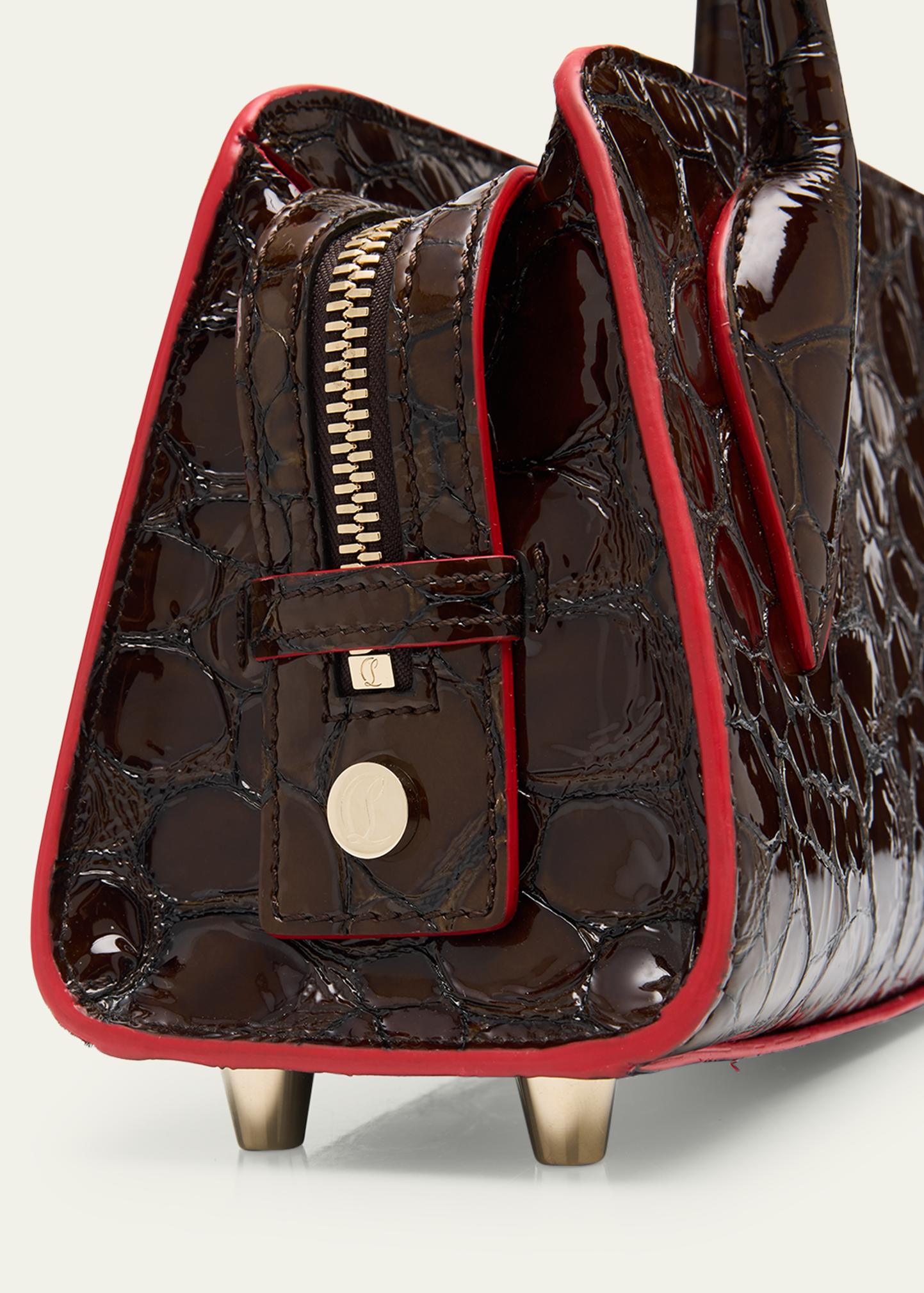Christian Louboutin Eloise Top-Handle Bag in Croc-Embossed Leather