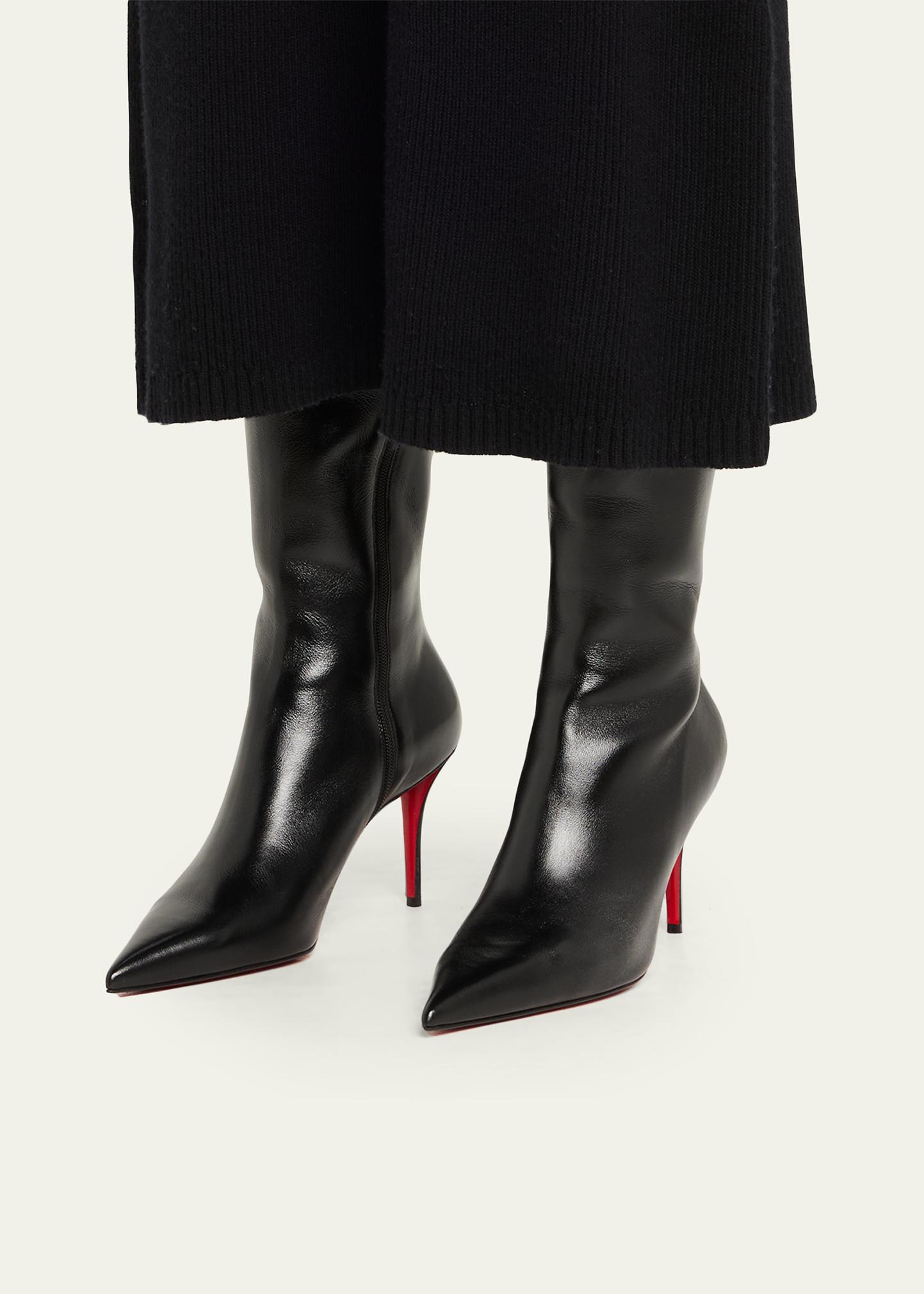 Christian Louboutin 80mm Miss Z Leather Knee-High Boots - Bergdorf