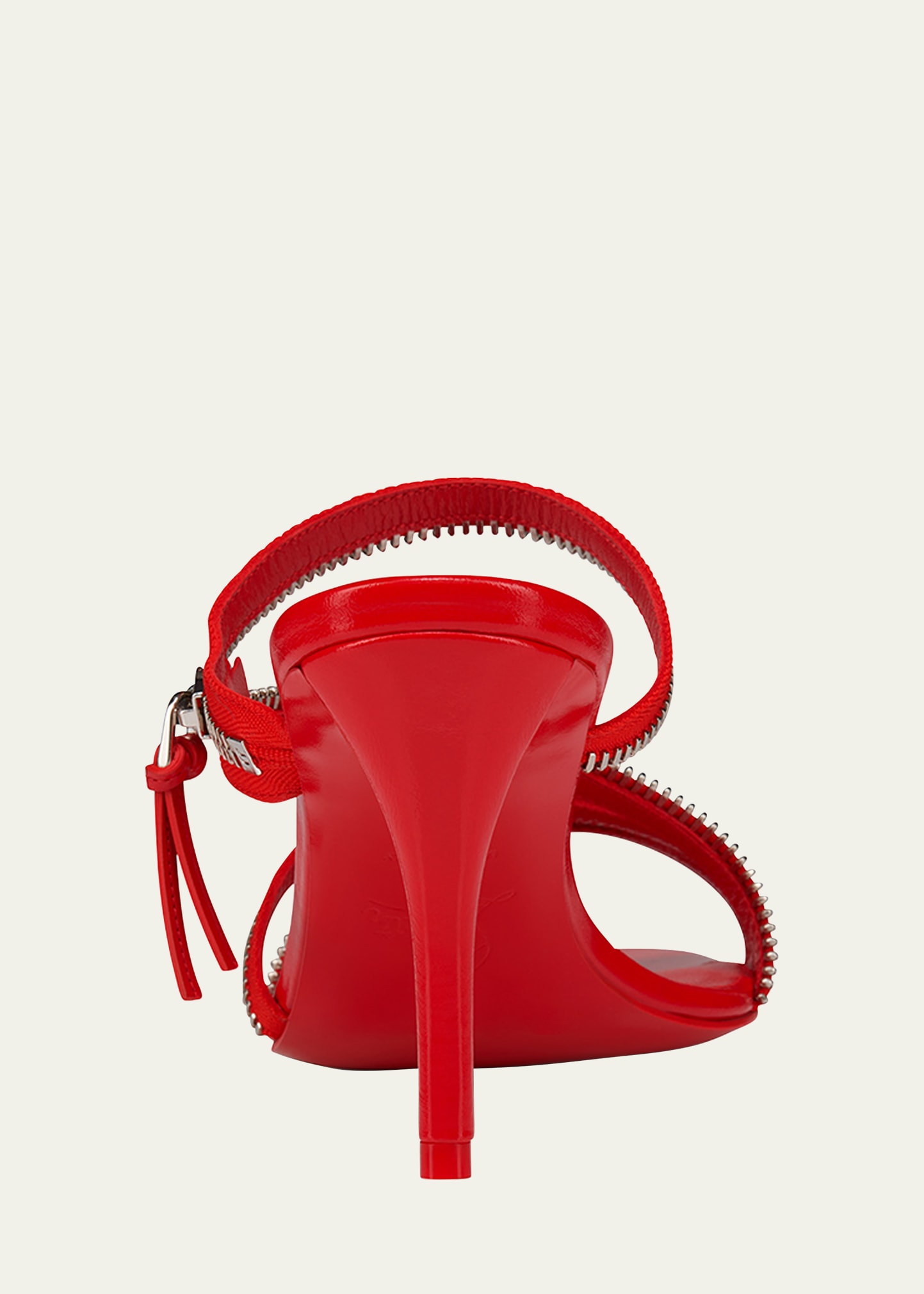 ルブタン　赤リボンミュール Christian Louboutin Meryl Zip Strass Leather Red Sole