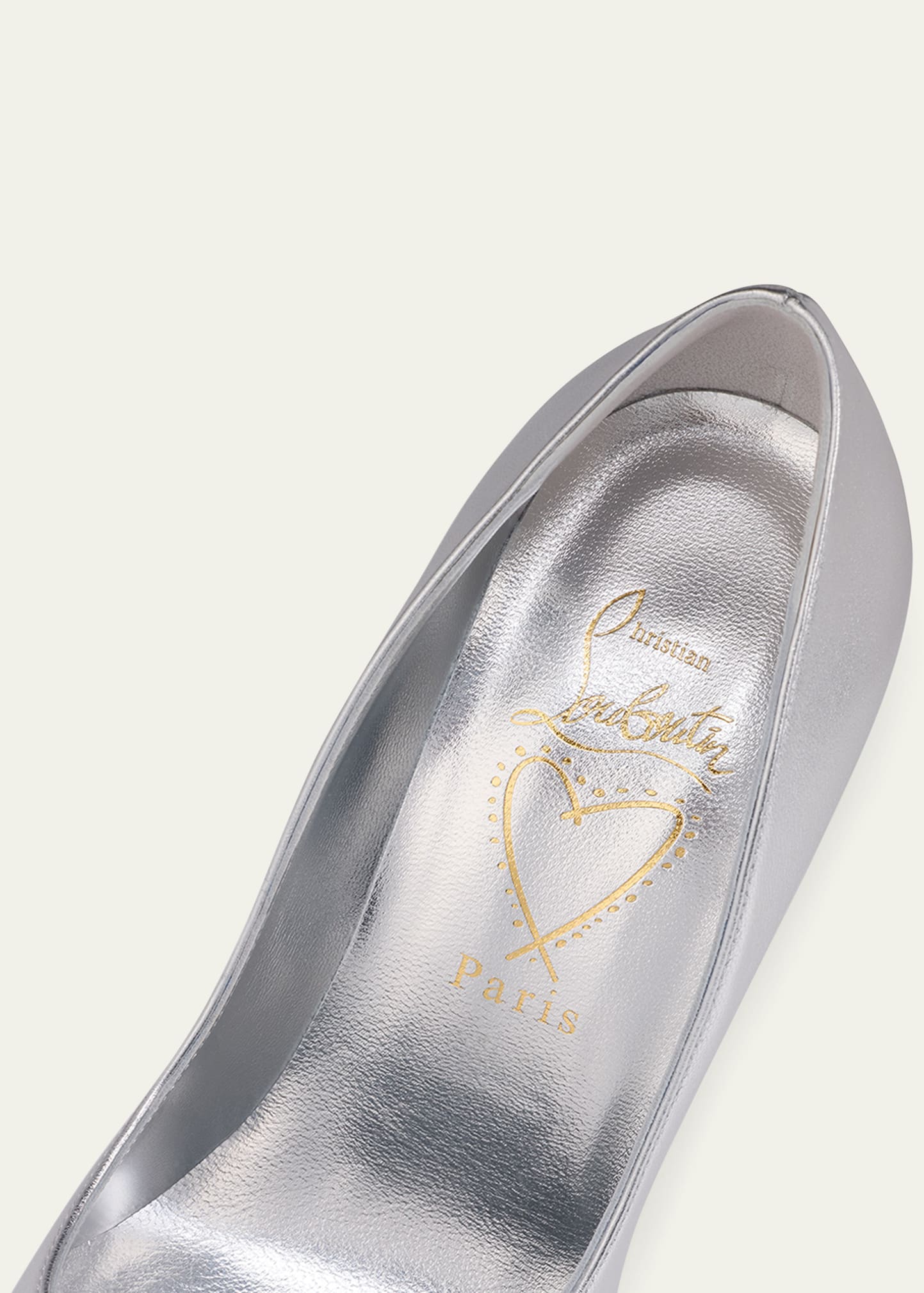 Christian Louboutin 100mm Miss Z Metallic Leather Pumps - Bergdorf