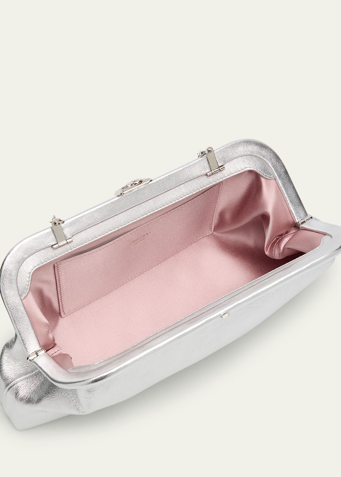 【関税&送料込】Jimmy Choo Skylar Clutch Skylar |Gold Candy Wrap Leather Clutch with Square JC Clasp