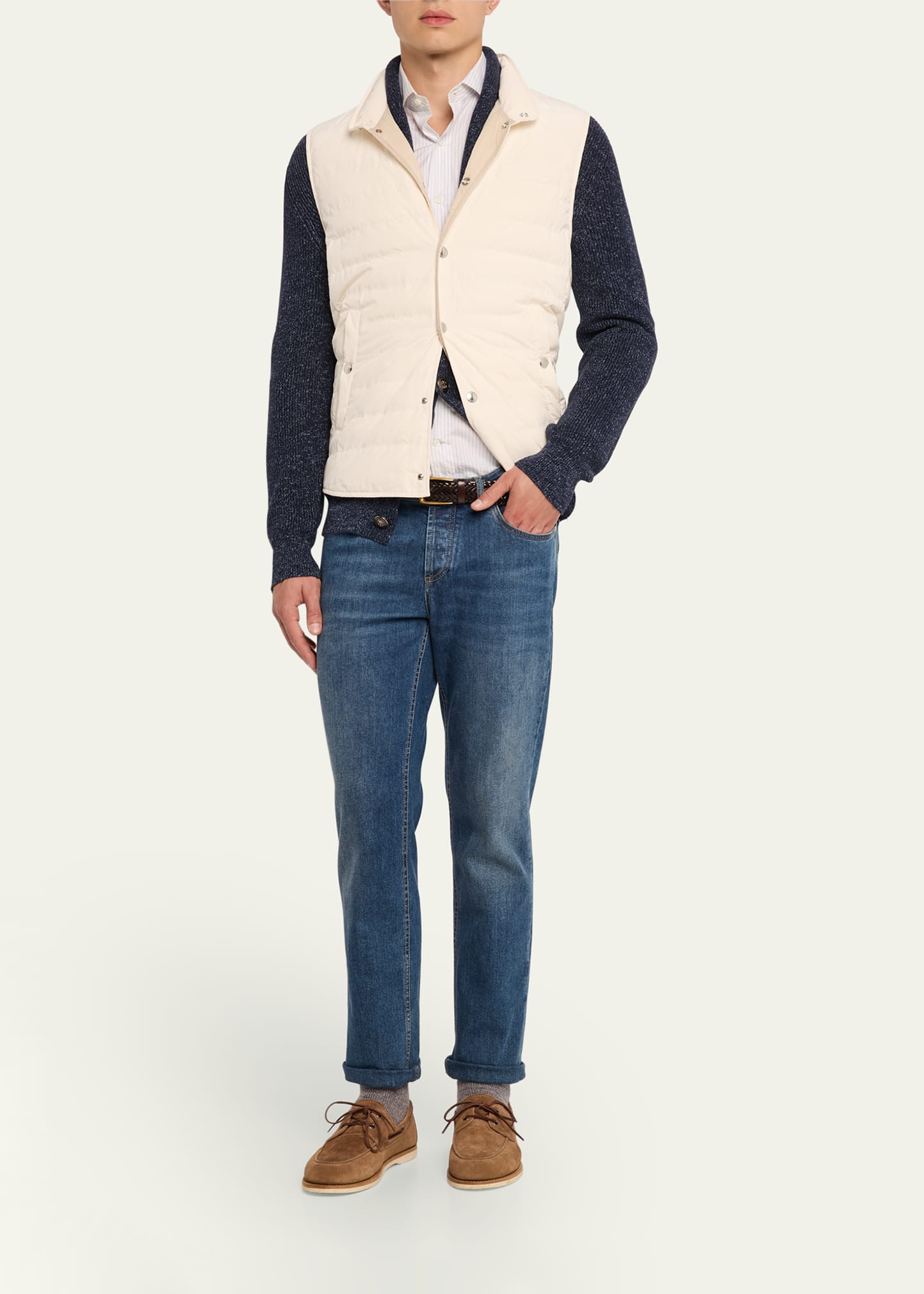 【送料&関税込】Brunello Cucinelli Layered Vest Brunello Cucinelli Cashmere Vest Reversible Jacket Monili