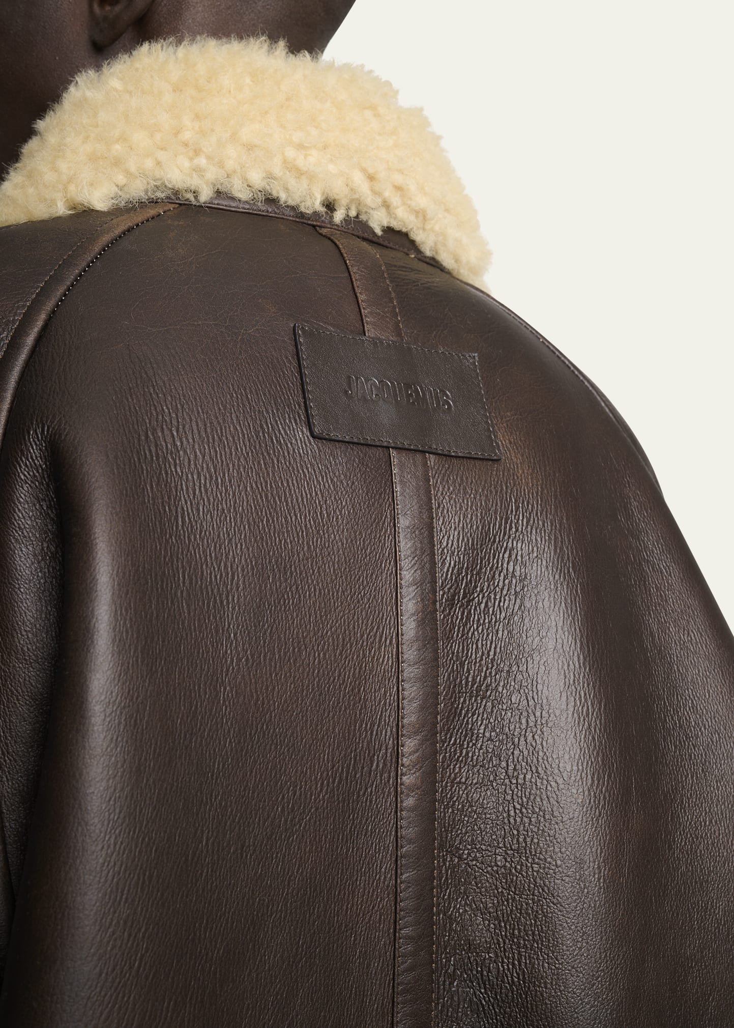 Jacquemus Men's Leather and Shearling Bomber Jacket - Bergdorf Goodman
