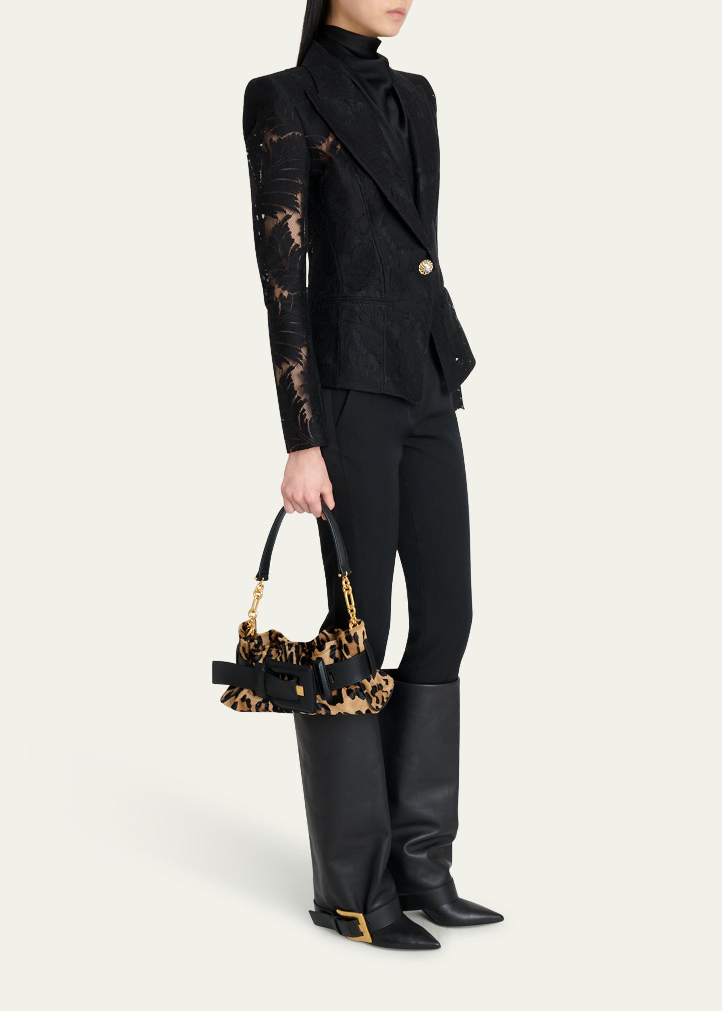 Balmain Anthem Mini Leopard Shoulder Bag in Calf Hair - Bergdorf