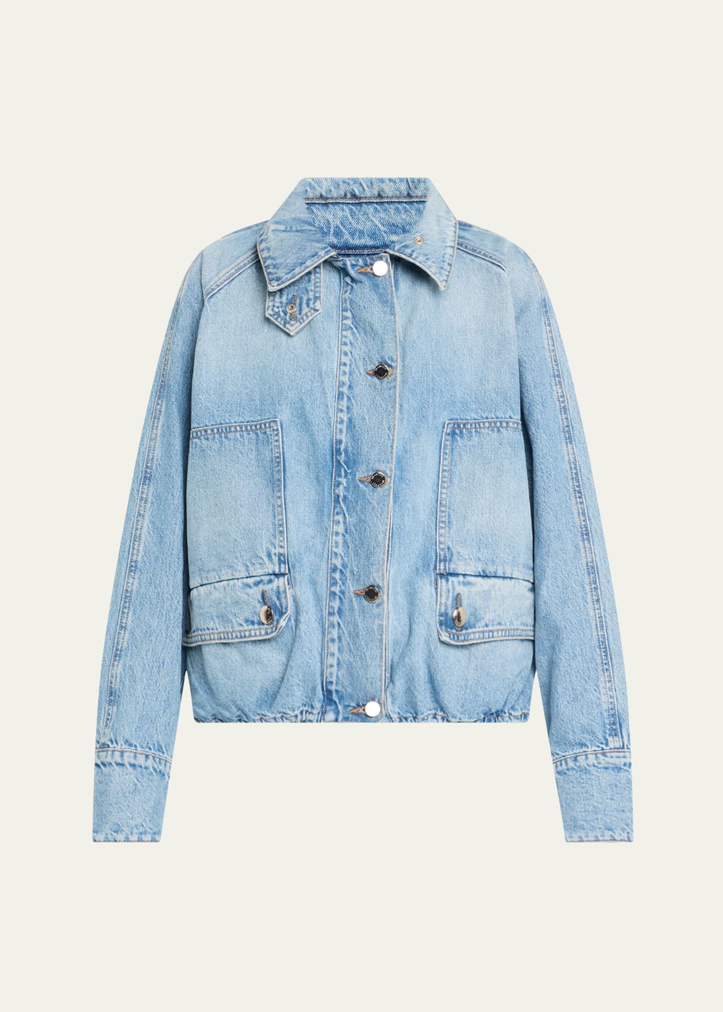 Brandon Maxwell Harper Denim Balloon Jacket - Bergdorf Goodman