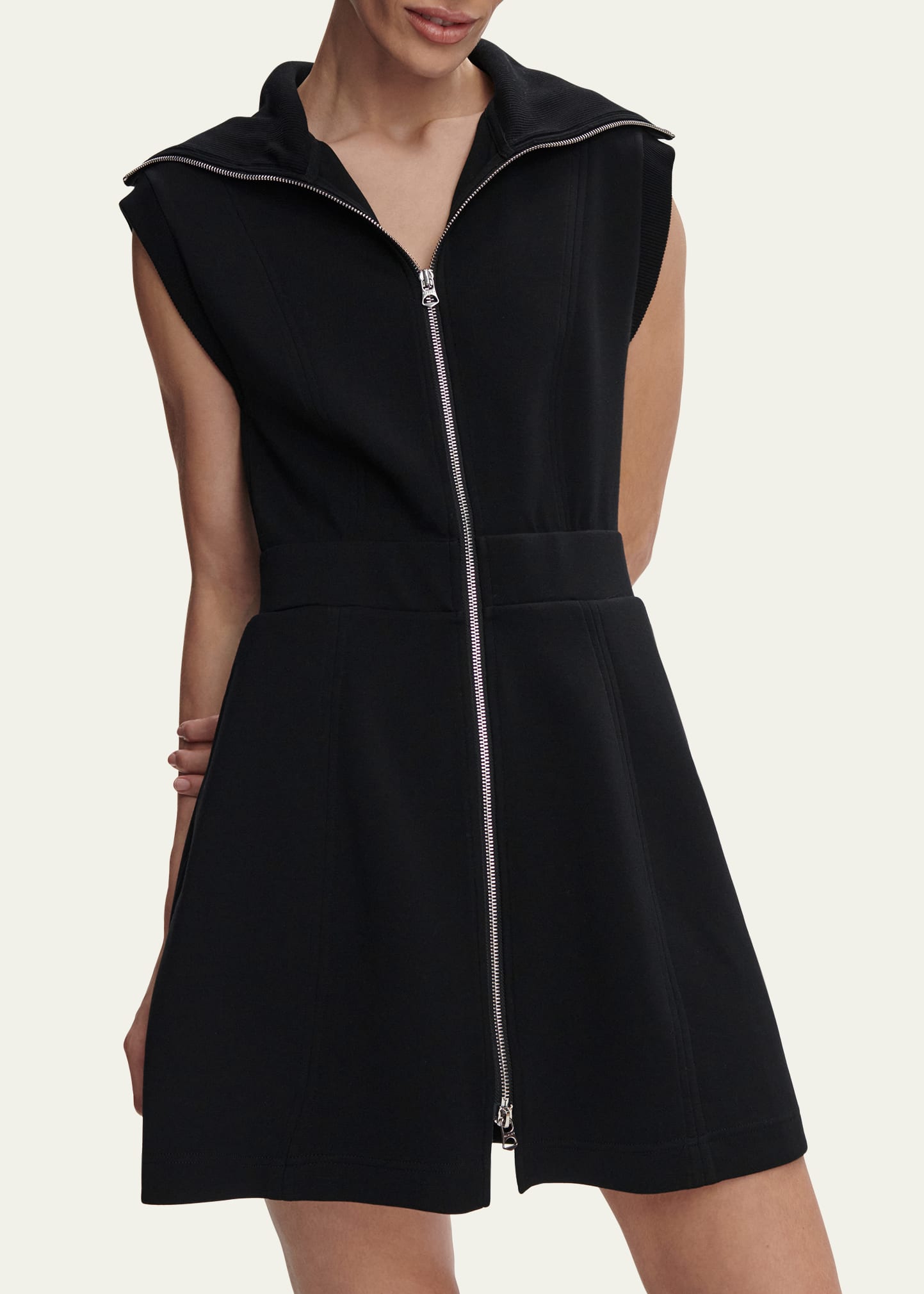 Varley Rebecca Zip-Front Mini Dress - Bergdorf Goodman