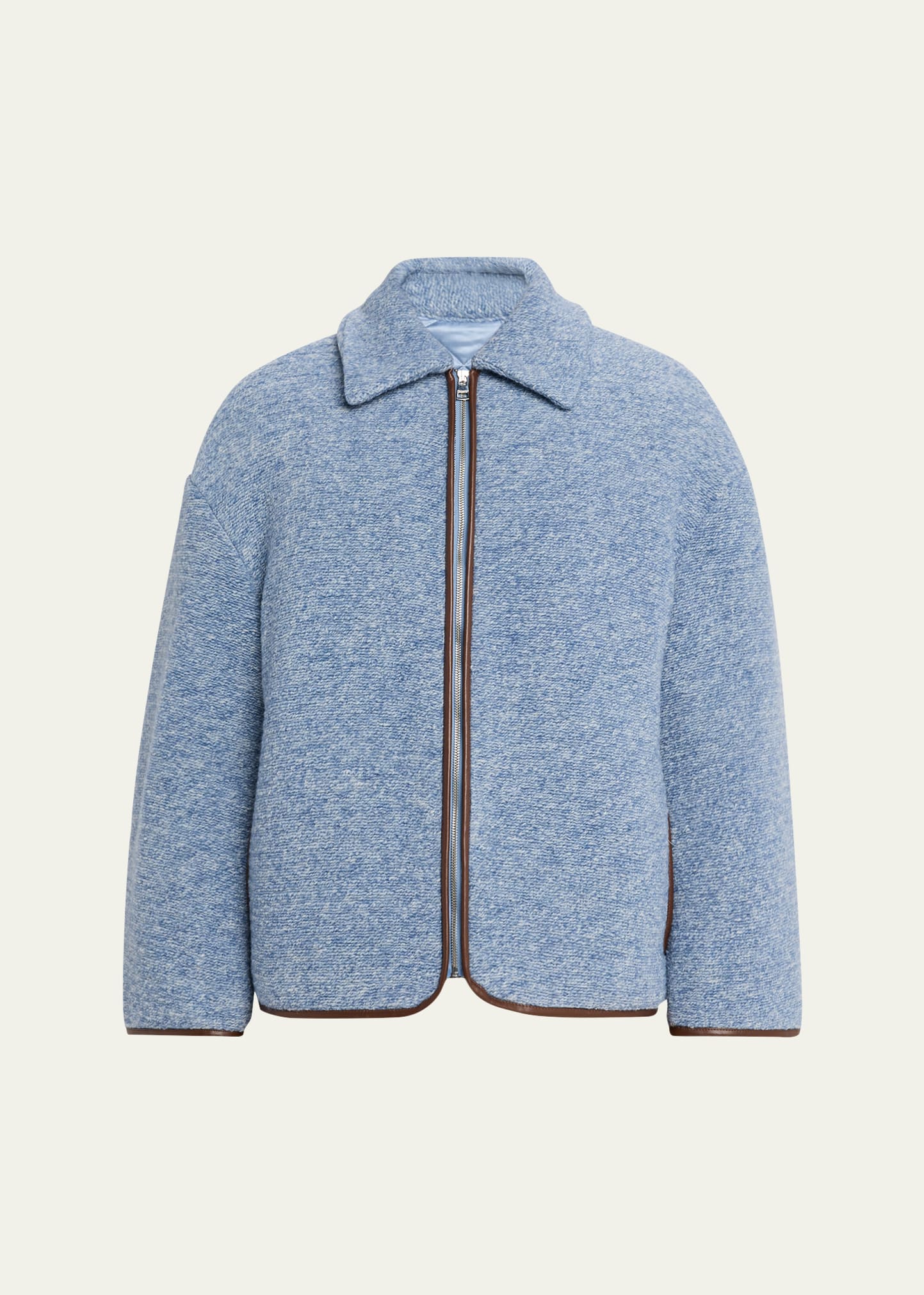 JW Anderson Men's Contrast-Trim Zip Jacket - Bergdorf Goodman