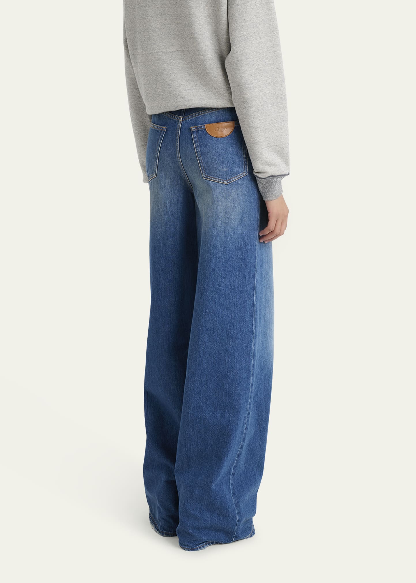 Chloe High-Rise Wide-Leg Palazzo Jeans - Bergdorf Goodman