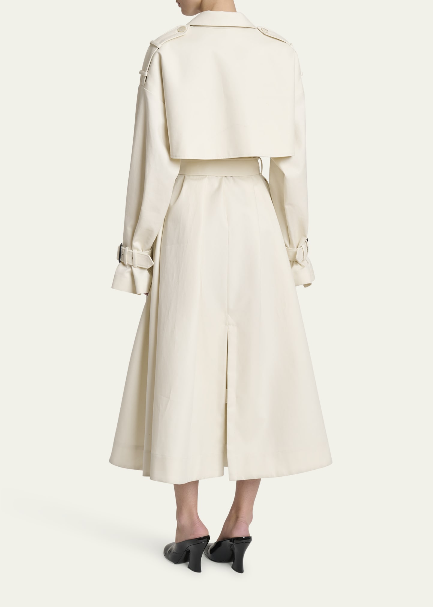 Givenchy Cocoon Shoulder Double-Breasted Belted Trench Coat