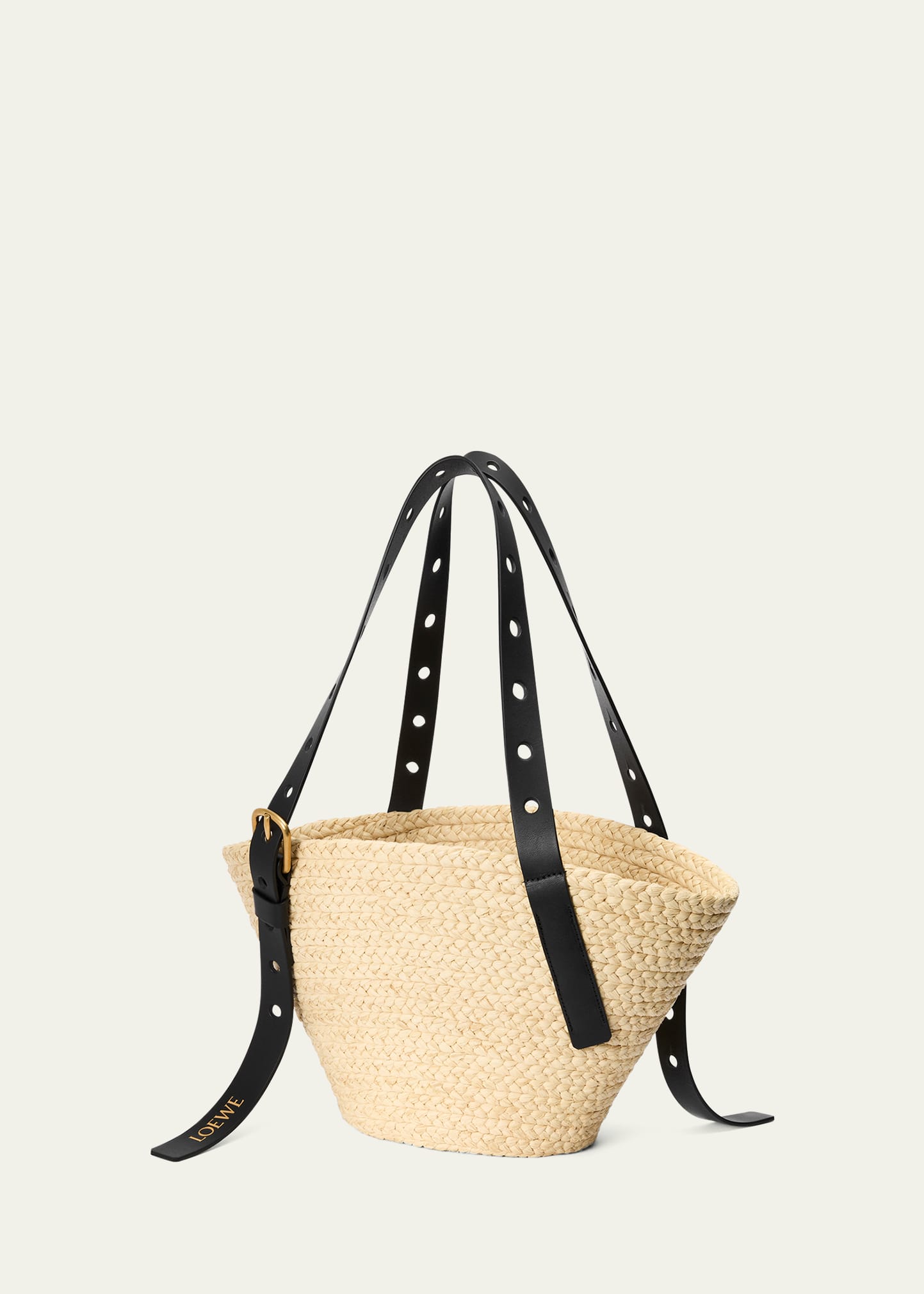 国内発 LOEWE x Paula's Ibiza パンチホールバスケット スモール Loewe x Paula's Ibiza Punch Hole Small Basket Shoulder Bag