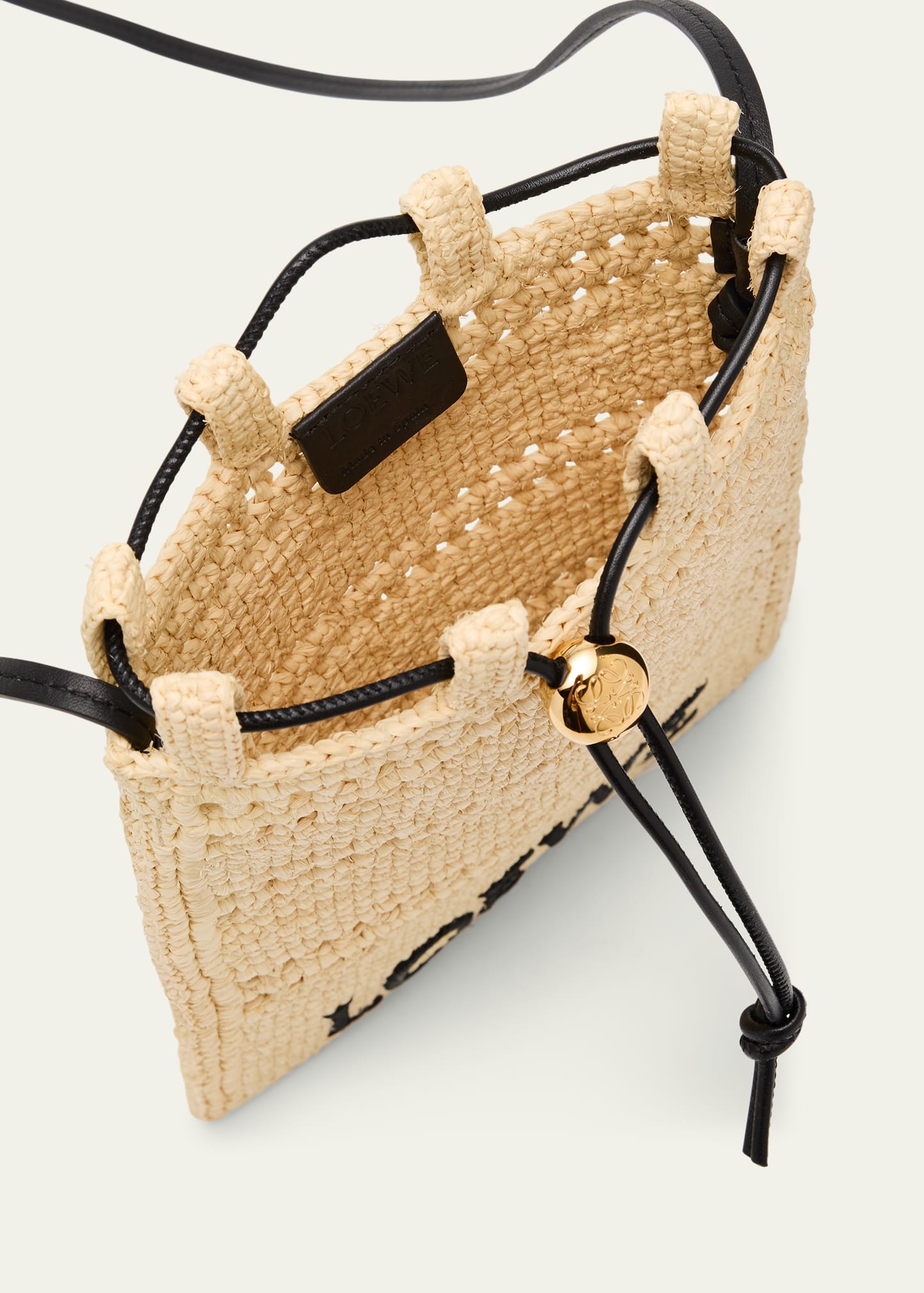 Loewe x Paula's Ibiza Pocket Drawstring Raffia Crossbody Bag