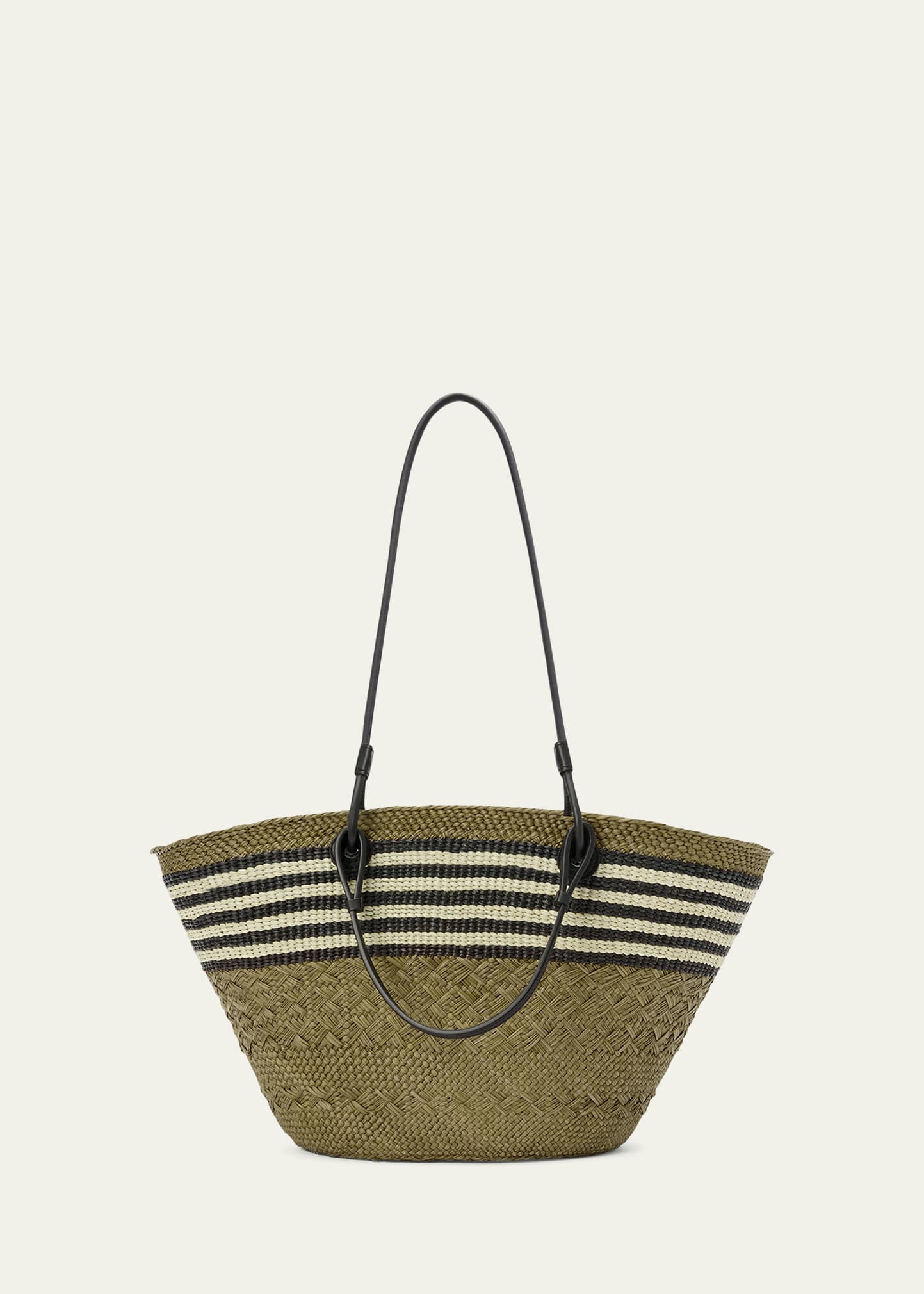 LOEWE x Paula's Ibiza Medium Anagram かごバッグ Loewe x Paula's Ibiza Medium Anagram Striped Basket Tote Bag