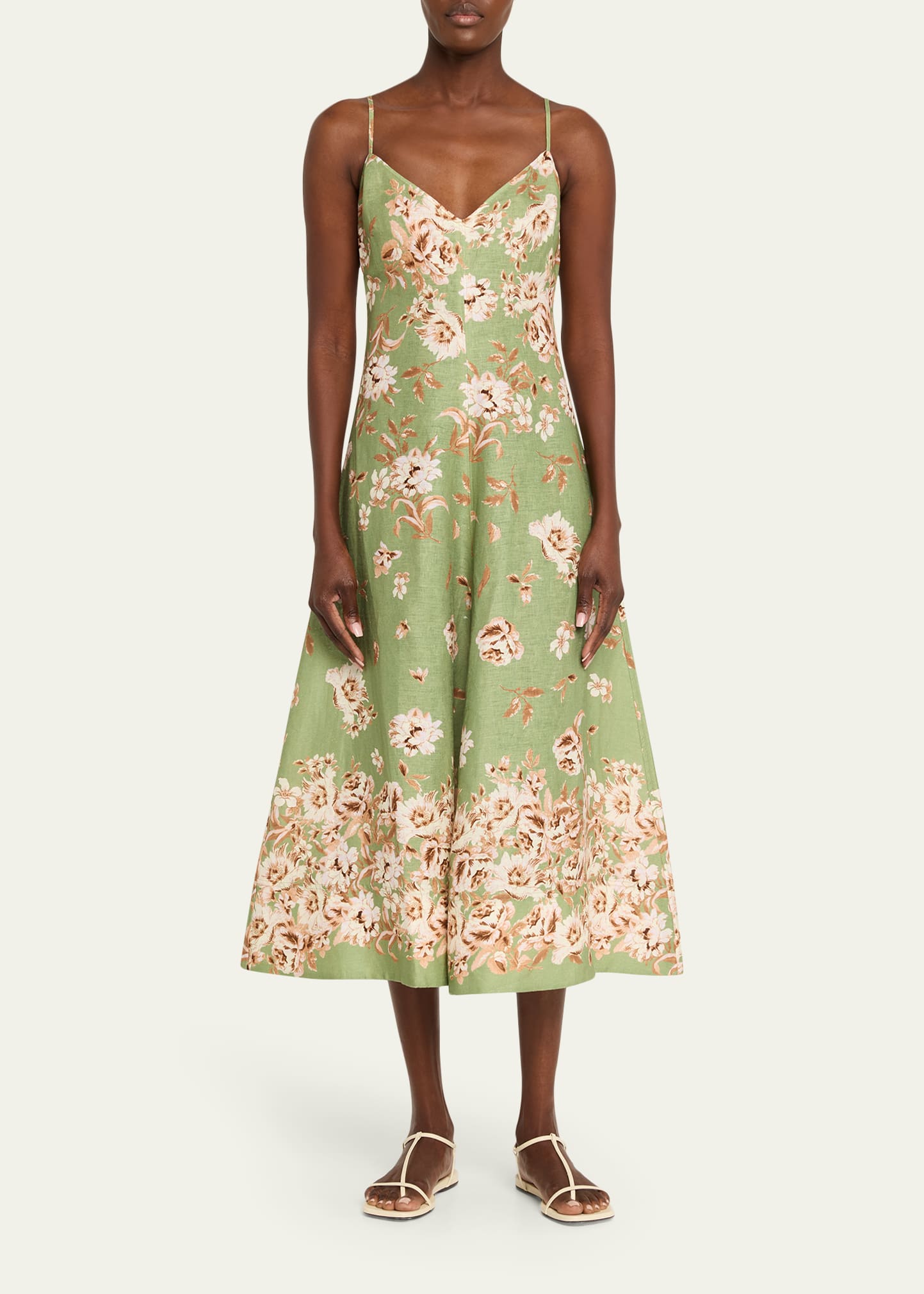 tie back linen dress LINEN-BLEND TIE BACK MAXI DRESS