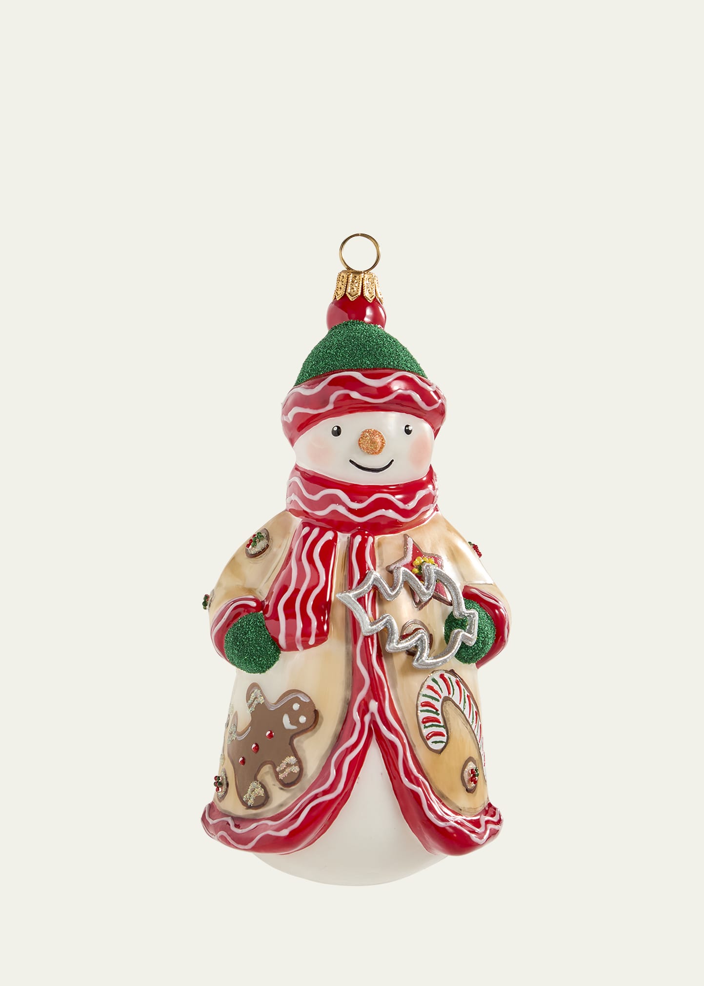 Joy To The World Collectibles Glitterazzi Christmas Cookie Baker Snowman Ornament