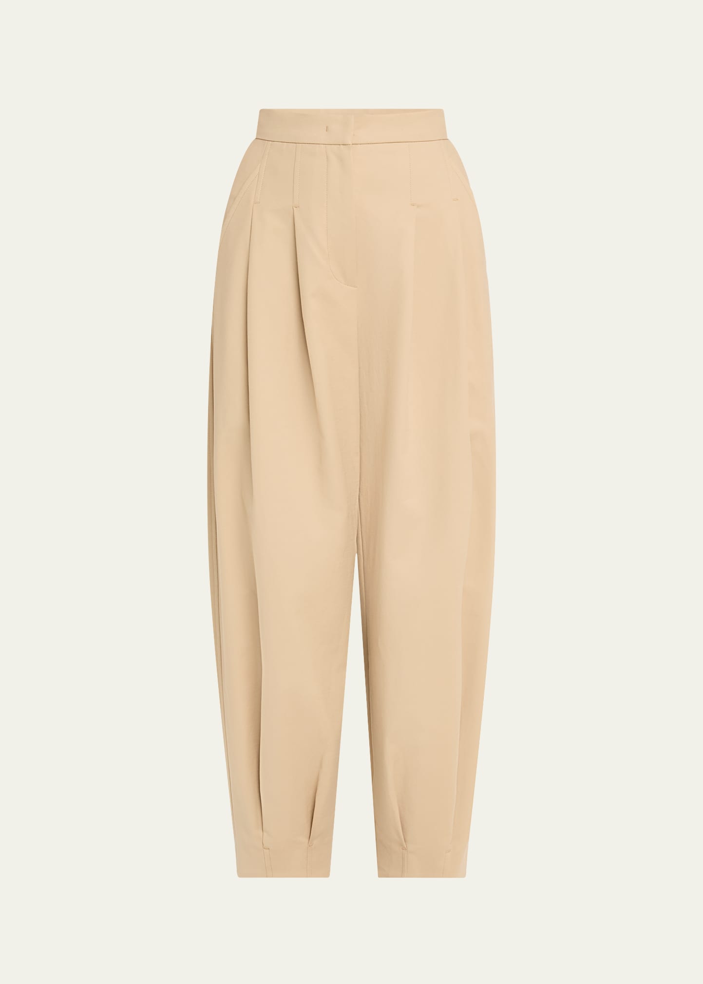 Max Mara Kabuki Pintuck Tapered Leg Trousers - Bergdorf Goodman