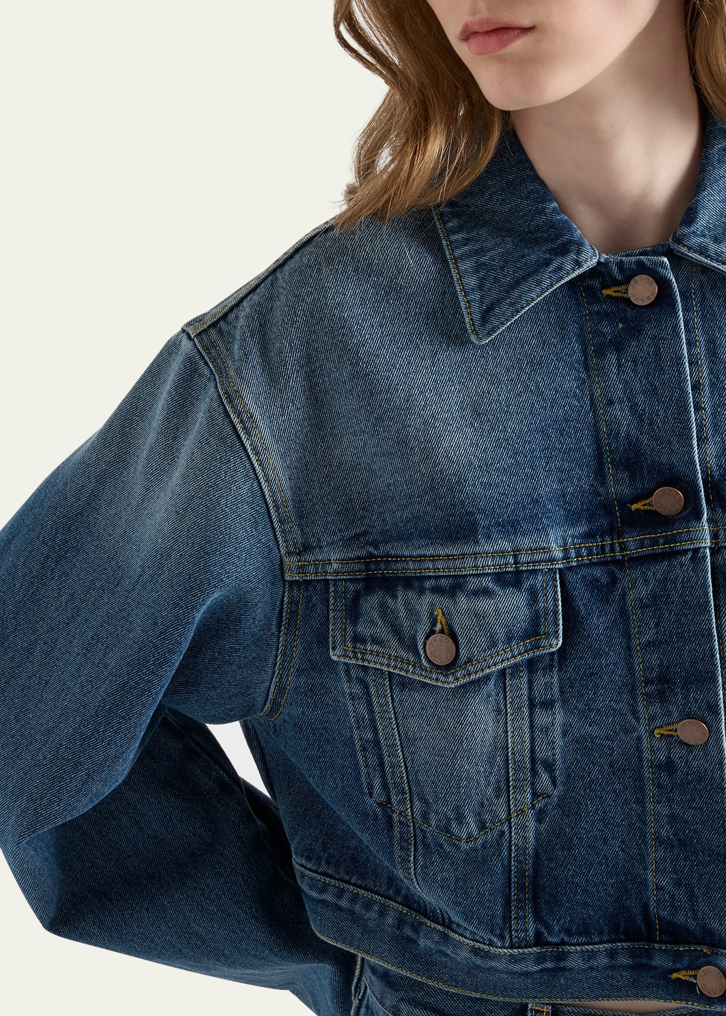 Prada Boxy Denim Blouson Jacket - Bergdorf Goodman