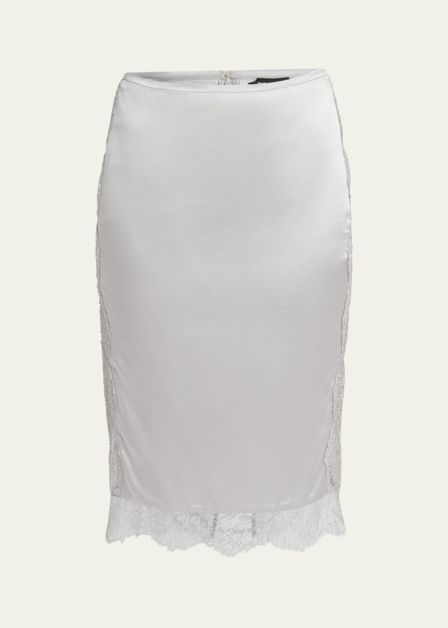 TOM FORD Lace-Inset Stretch Crepe Satin Skirt - Bergdorf Goodman