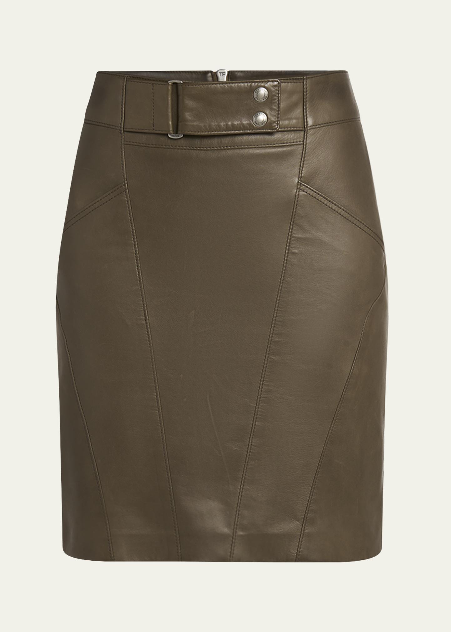 Tom Ford Soft Nappa Leather Mini Pencil Skirt