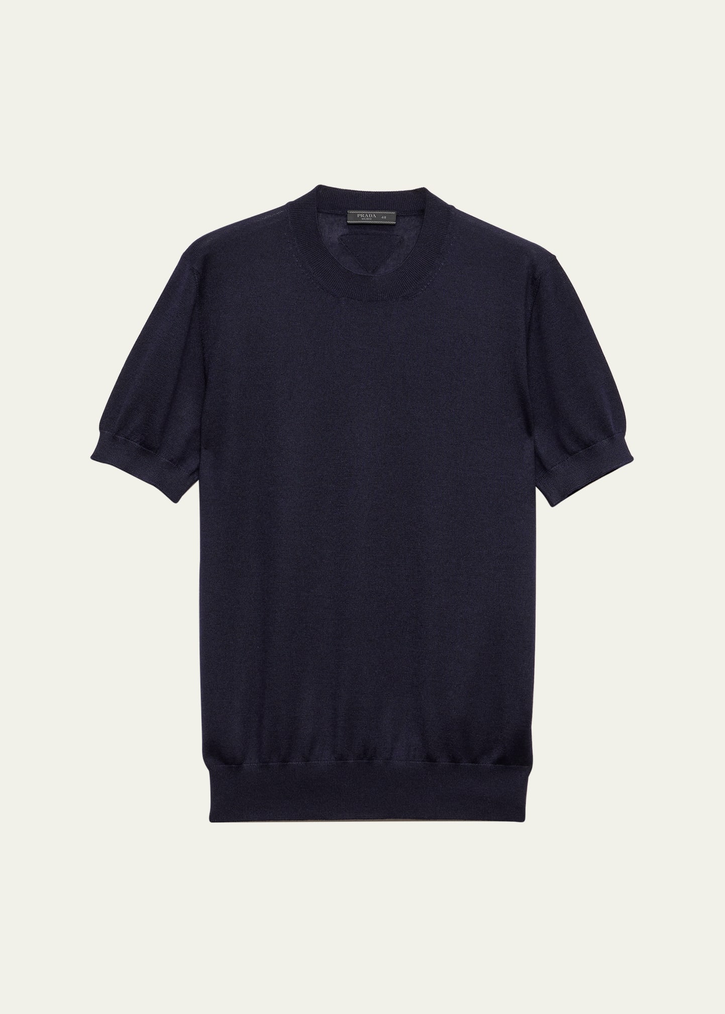 Prada Men's Cashmere and Silk Knit Short-Sleeve Sweater - Bergdorf