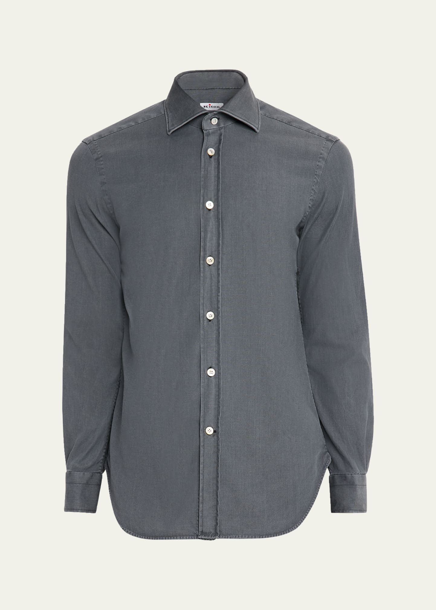Kiton Men's Denim Wash Classic-Fit Sport Shirt - Bergdorf Goodman