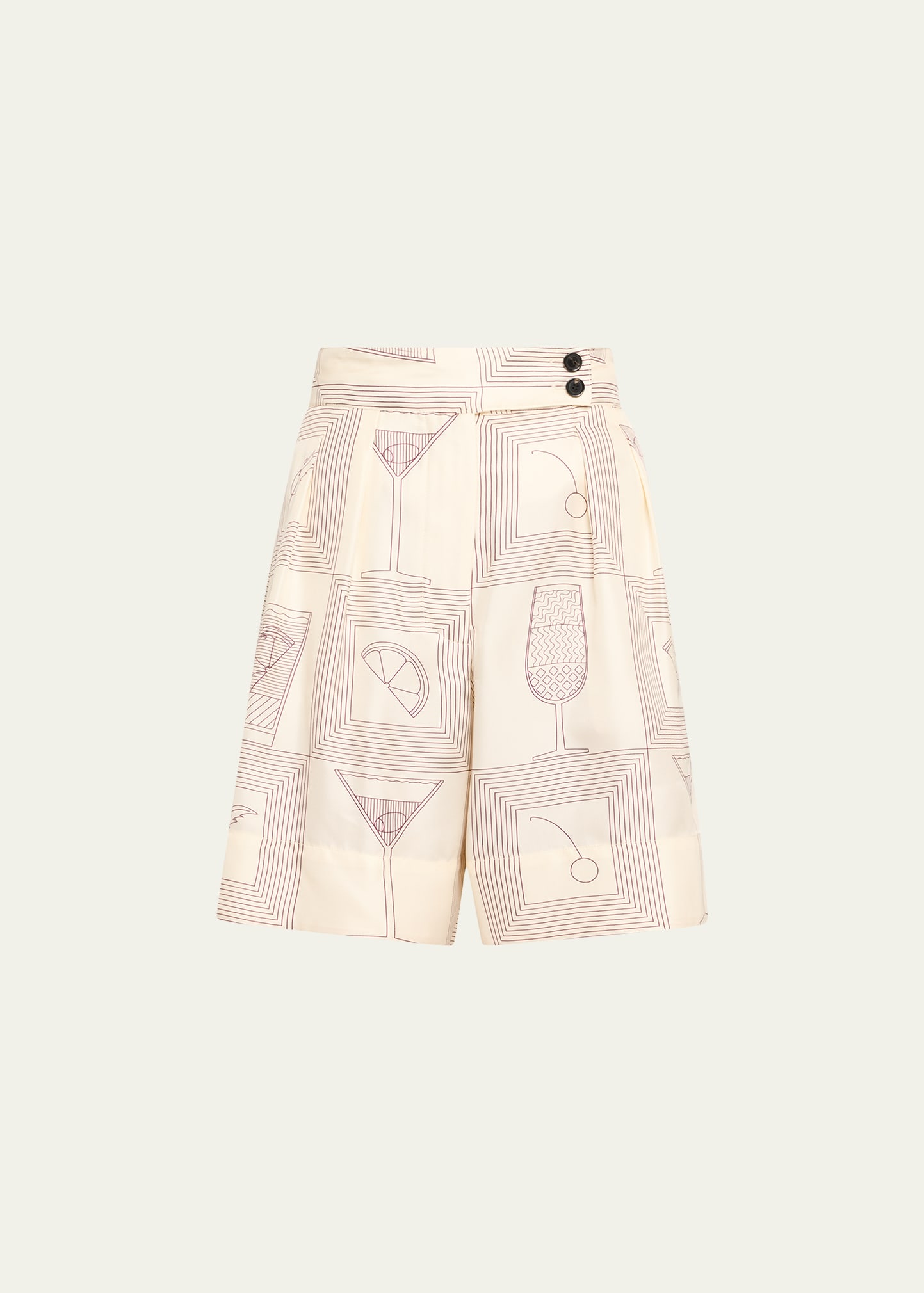 Loro Piana Dorin Aperitivo Twill Pleated Bermuda Shorts - Bergdorf