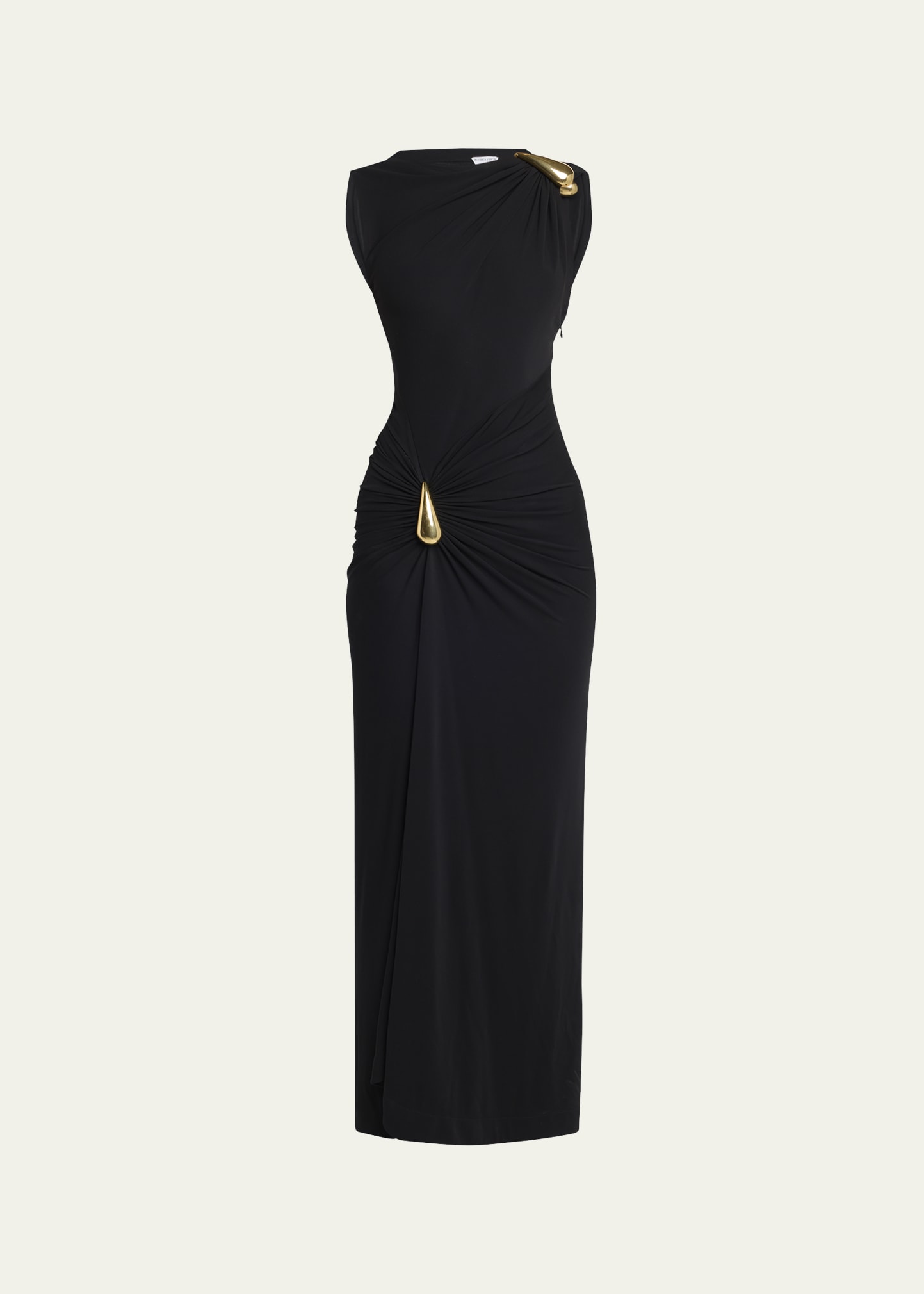 【送料&関税込】Bottega Veneta Maxi Sheath Dress Bottega Veneta Sleeveless Maxi Dress in Fondant | FWRD