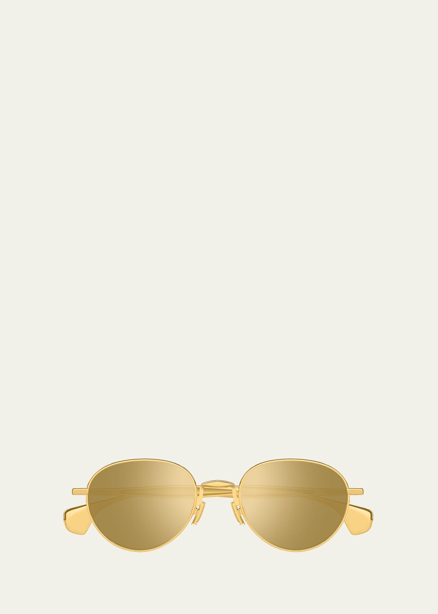 Bottega Veneta BV1396S Round Metal Sunglasses - Bergdorf Goodman display picture 3