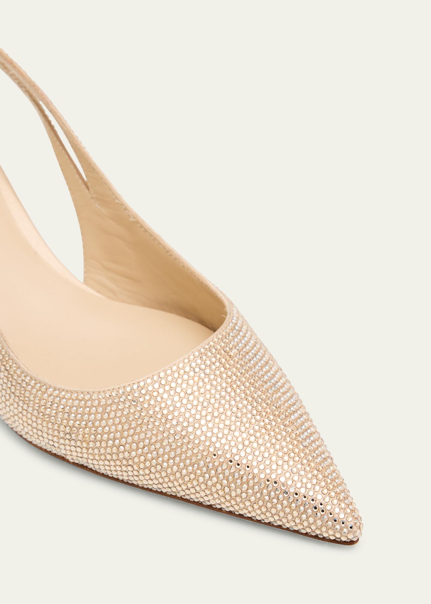 Rene Caovilla Olivia Embellished Satin Slingback Pumps - Bergdorf