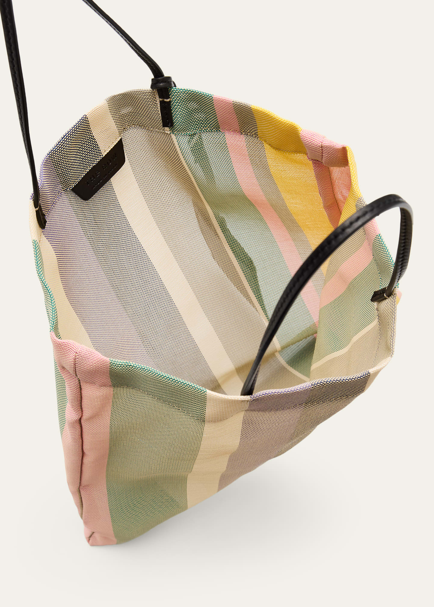 夏の装い ★ THE ROW Barn Mini striped mesh tote bag Barn Mini striped tote bag in multicoloured - The Row