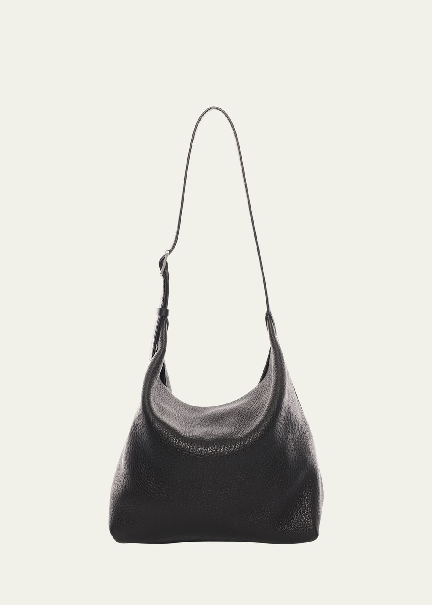 ショルダーバッグ・ポシェット [The Row] Isa Bag in Leather Isa Bag Black in Leather – The Row