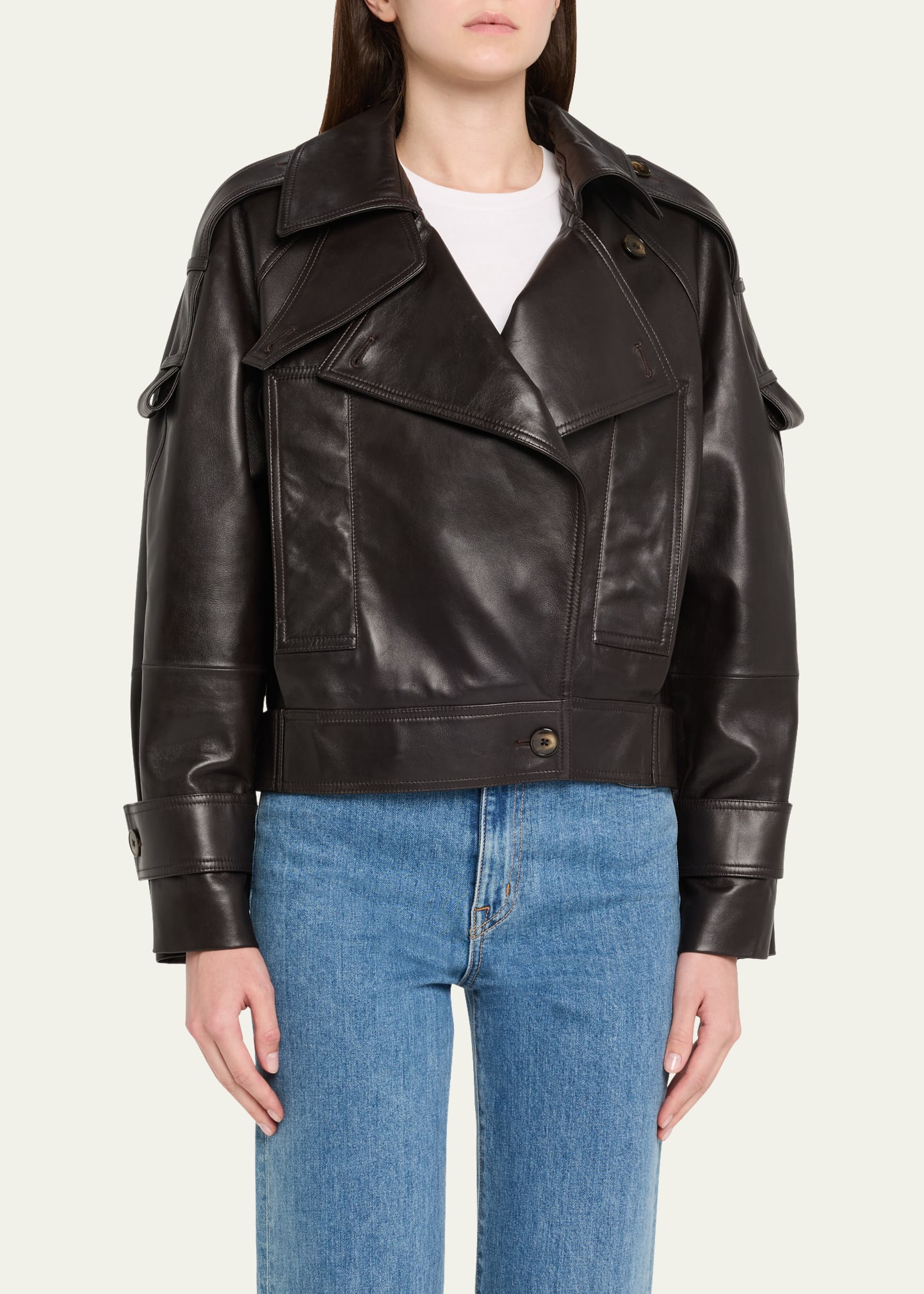 A.L.C. Miles Leather Utility Jacket - Bergdorf Goodman