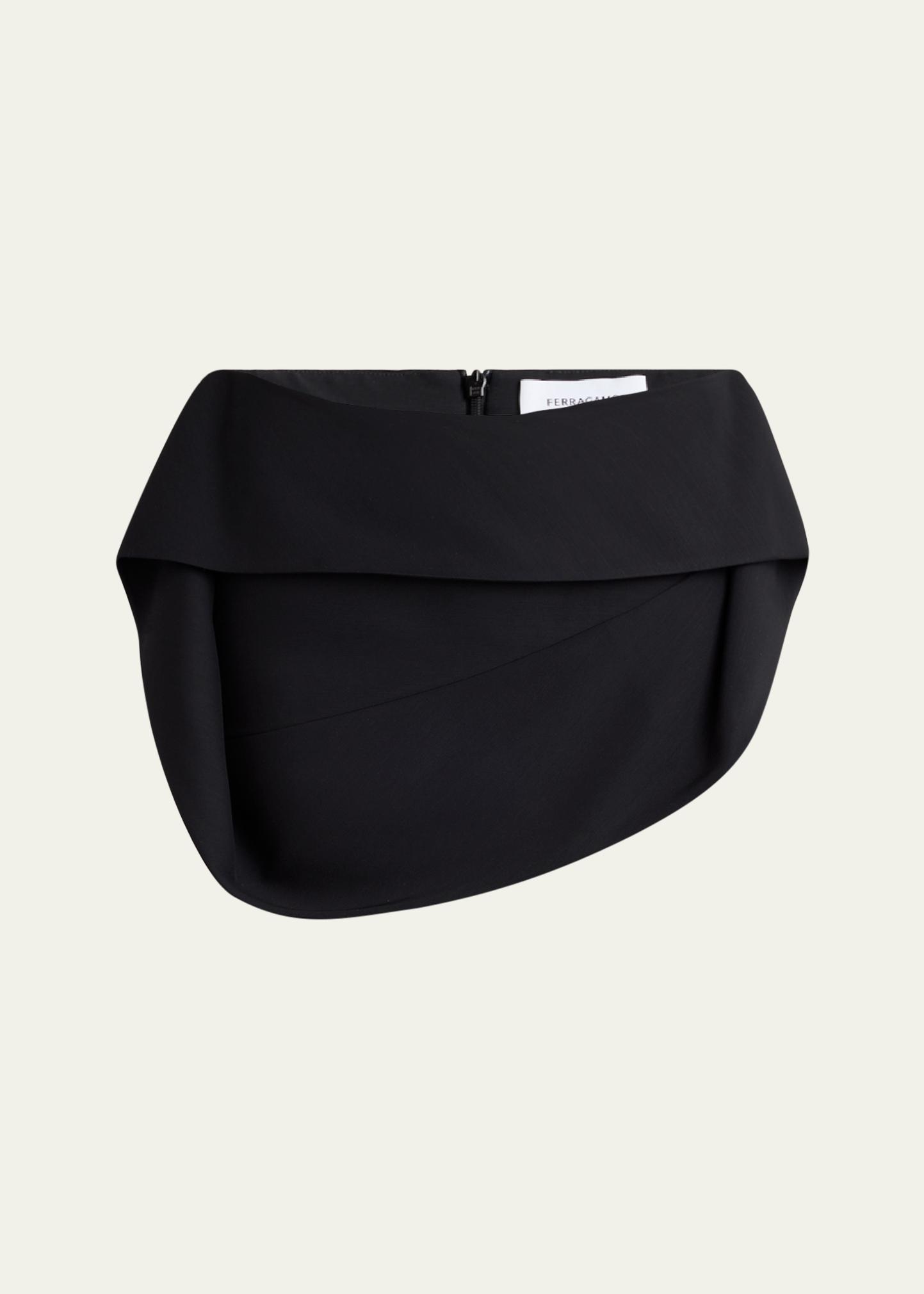 Ferragamo Wool Faille Micro Skirt