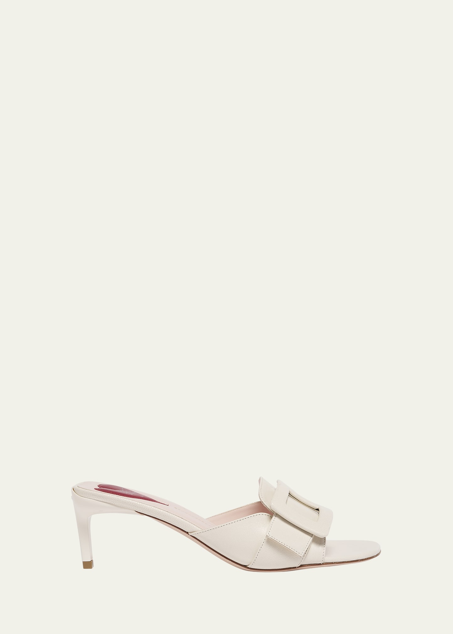 Roger Vivier Patent Leather Buckle Mule Sandals - Bergdorf
